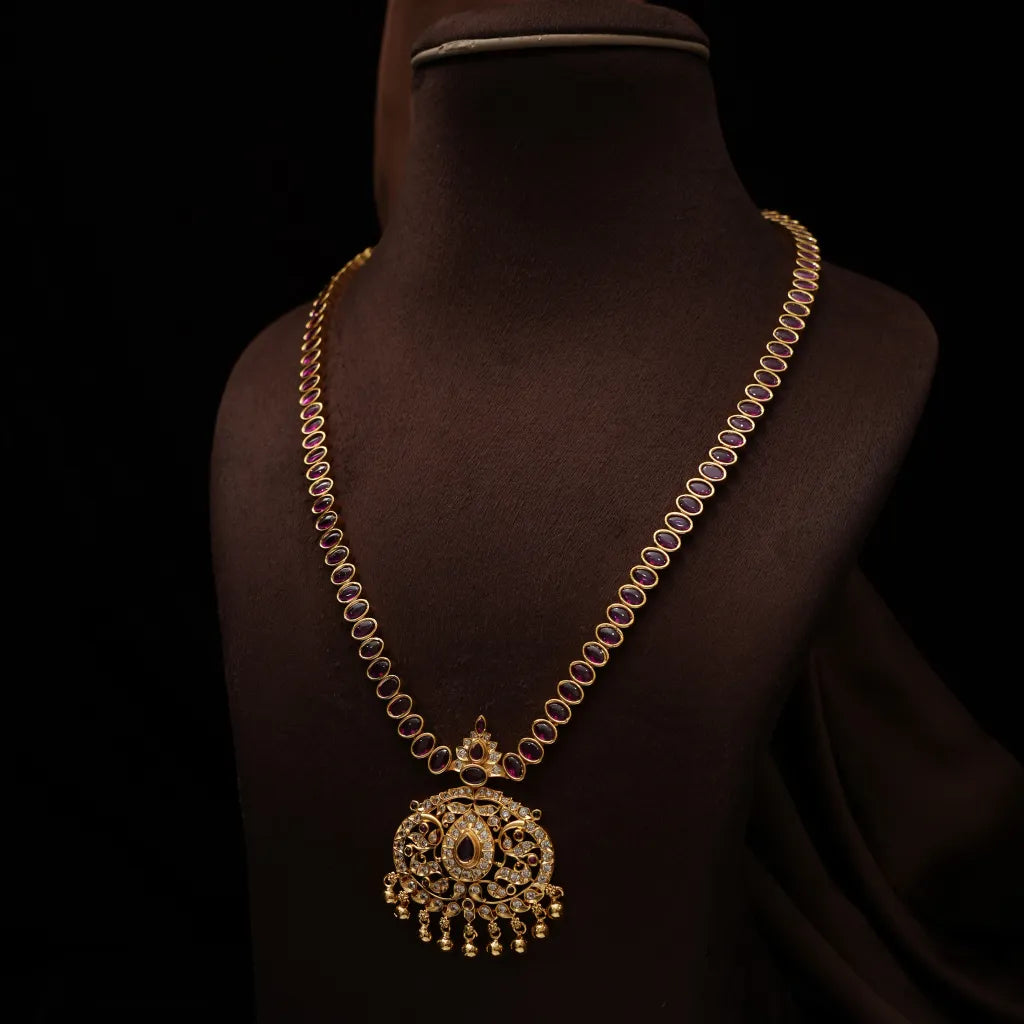 Mishree Antique Necklace - Red Long