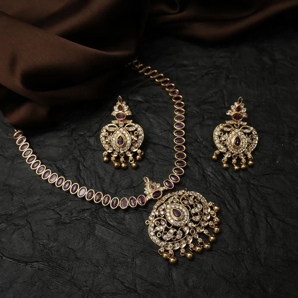 Mishree Antique Necklace - Red Short