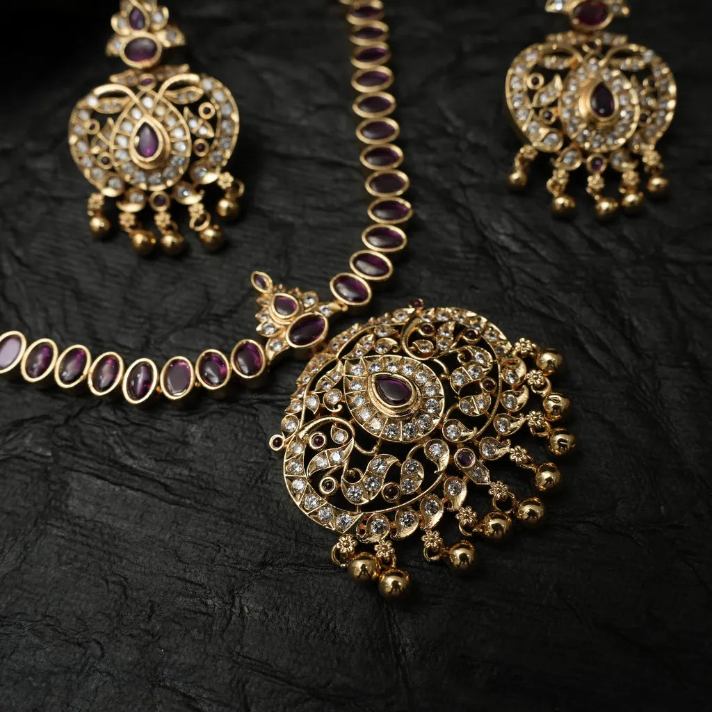Mishree Antique Necklace - Red Short