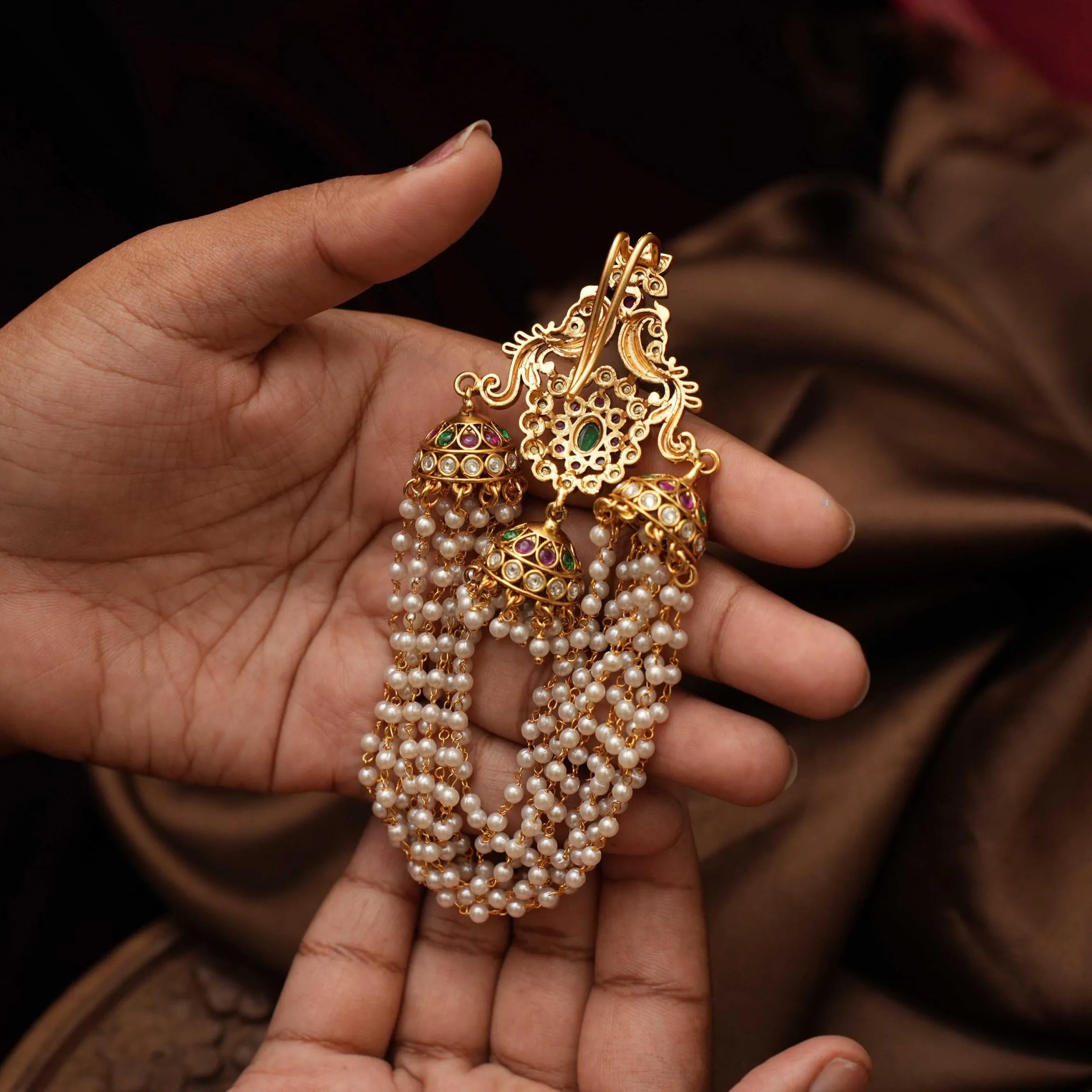 Mishti Antique Jadai Billai / Hair Brooch