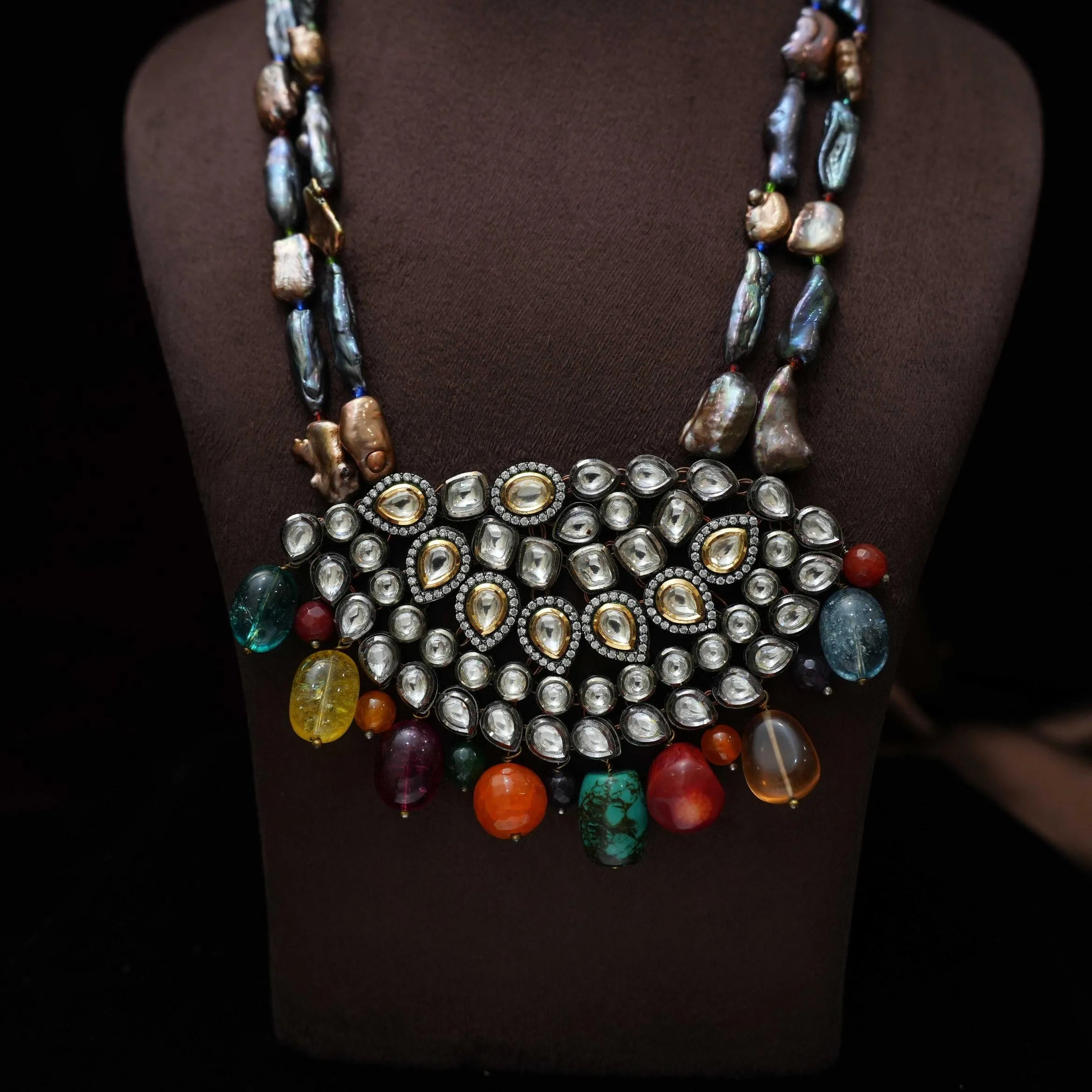 Mithra Statement Kundan Necklace