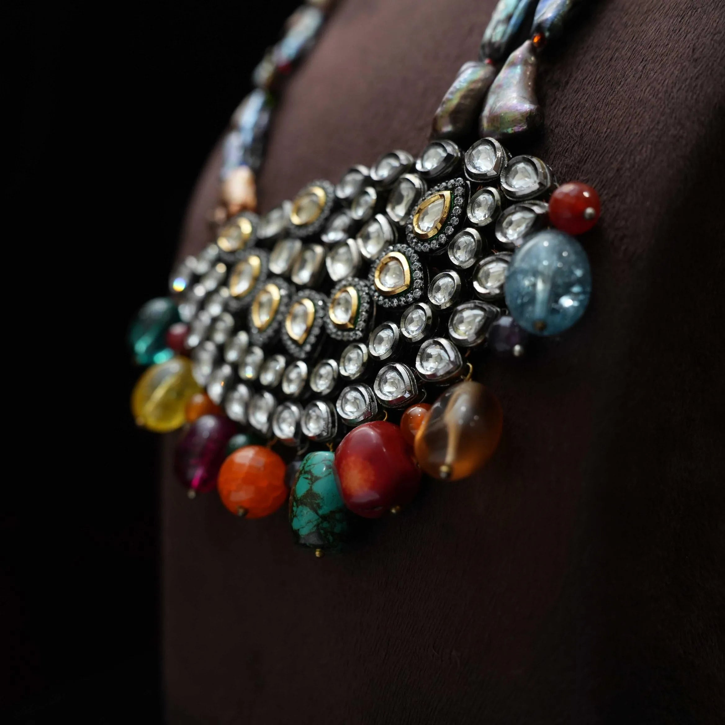 Mithra Statement Kundan Necklace