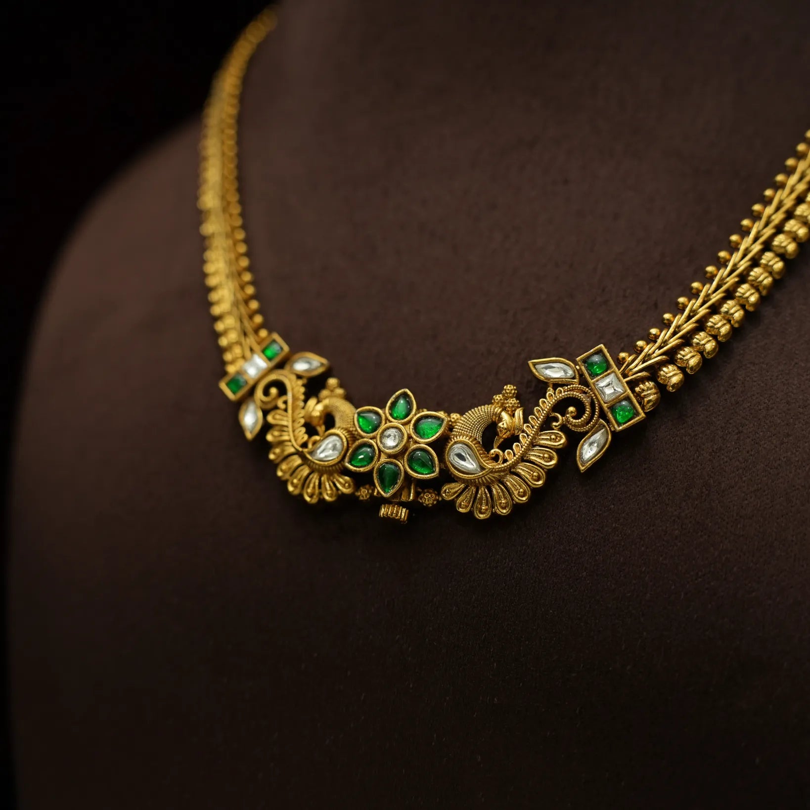 Mitra Antique Necklace - Green