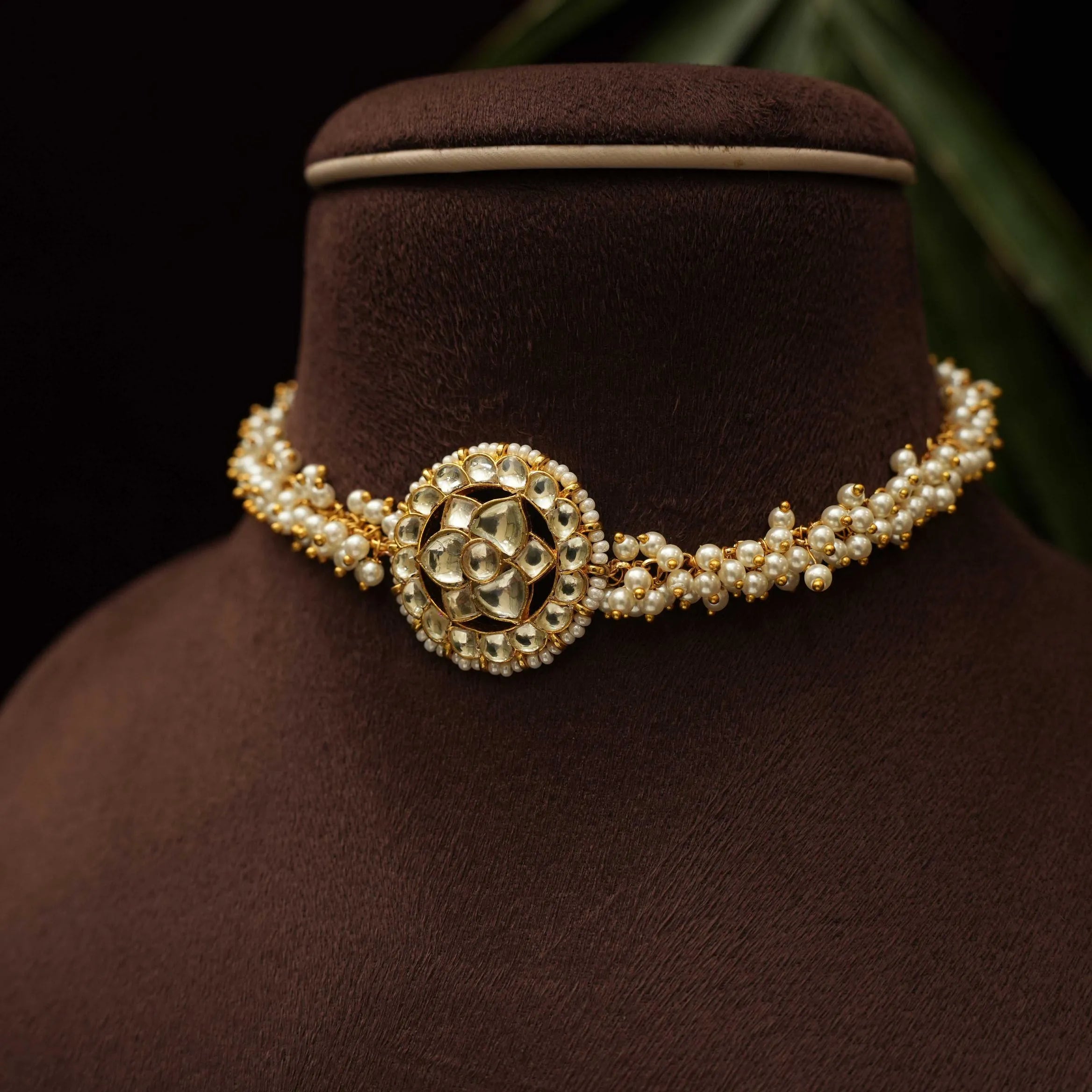 Mitra Polki Choker - Floral