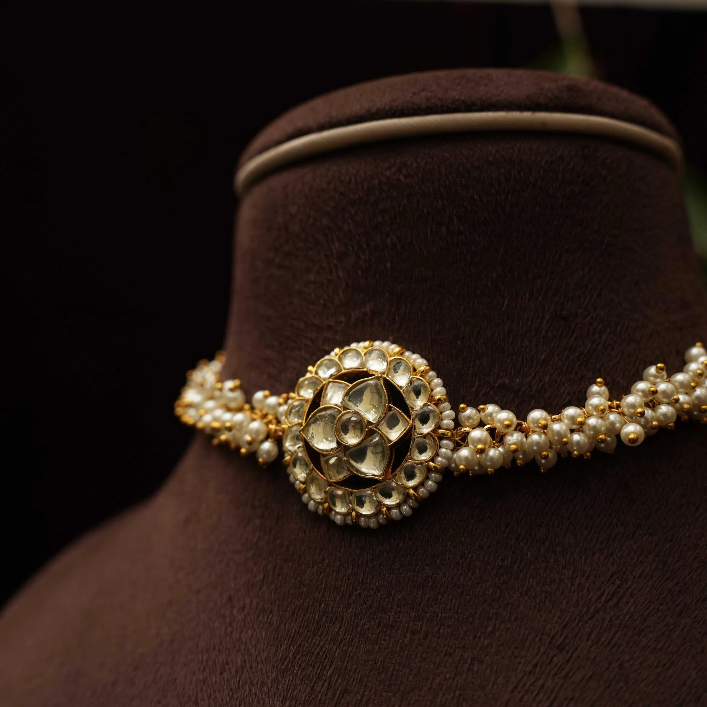 Mitra Polki Choker - Floral