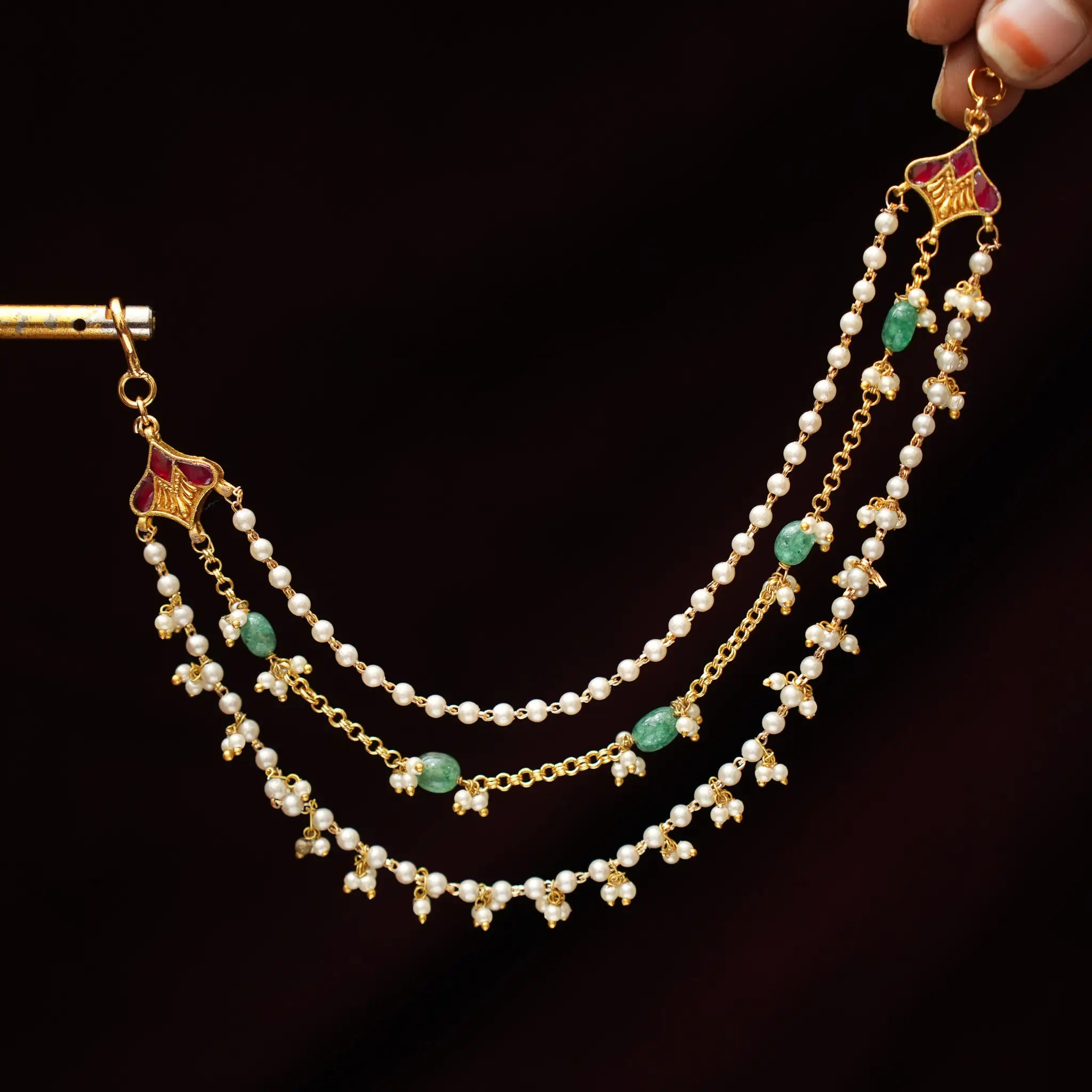 Mridhula Polki Ear Chain