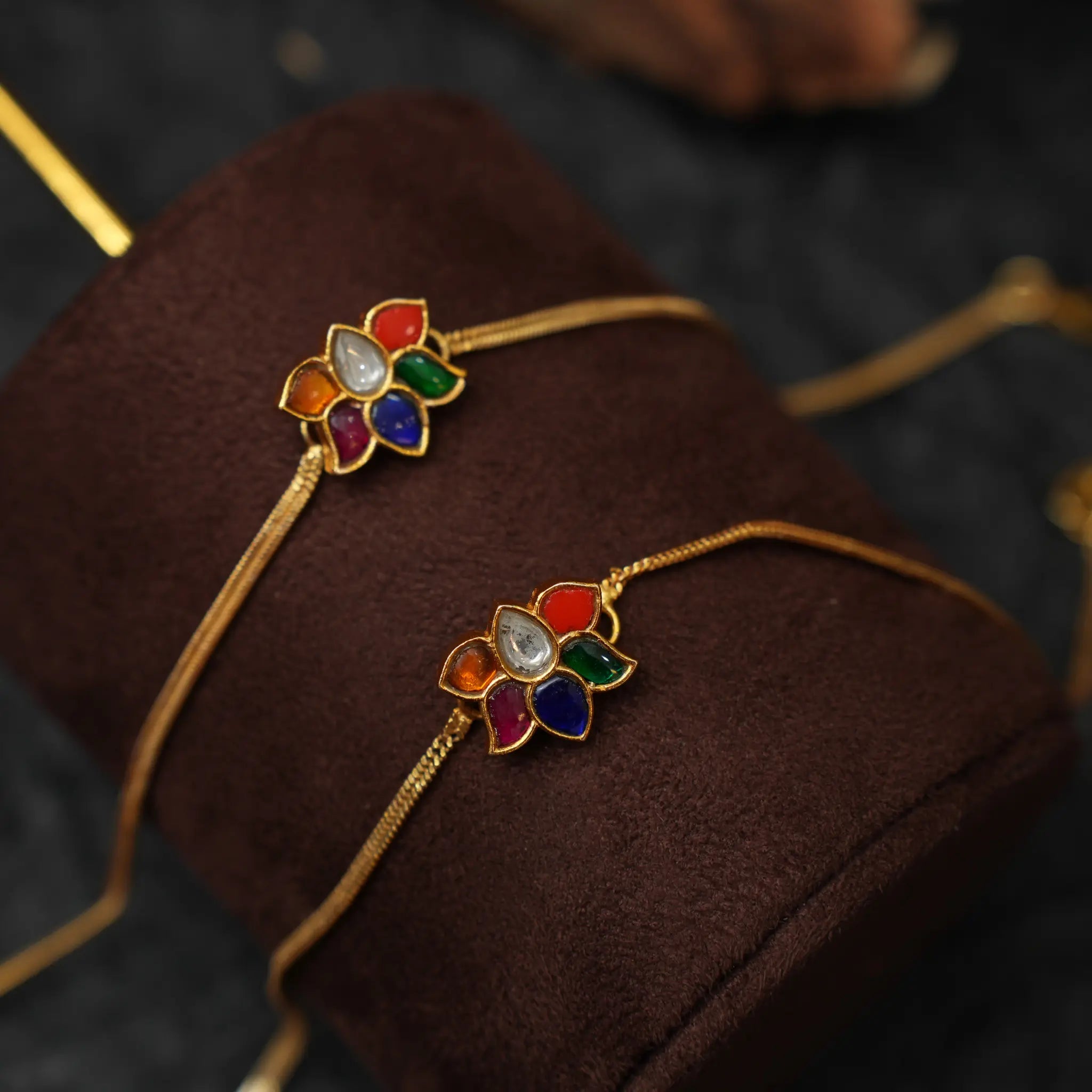 Myla Silver Anklets - Multicolor