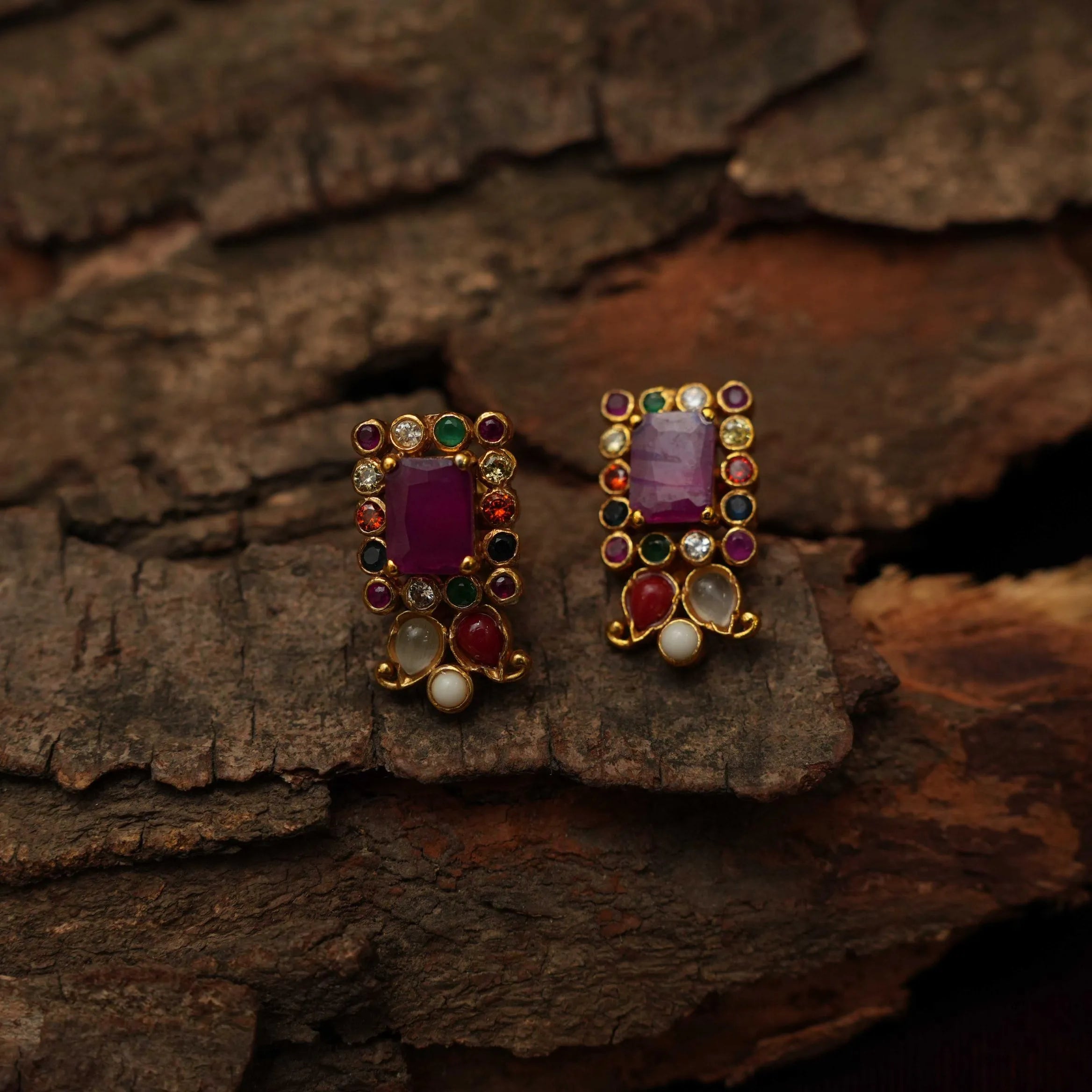 Mythiri Silver Ear Stud - Rimli Boutique