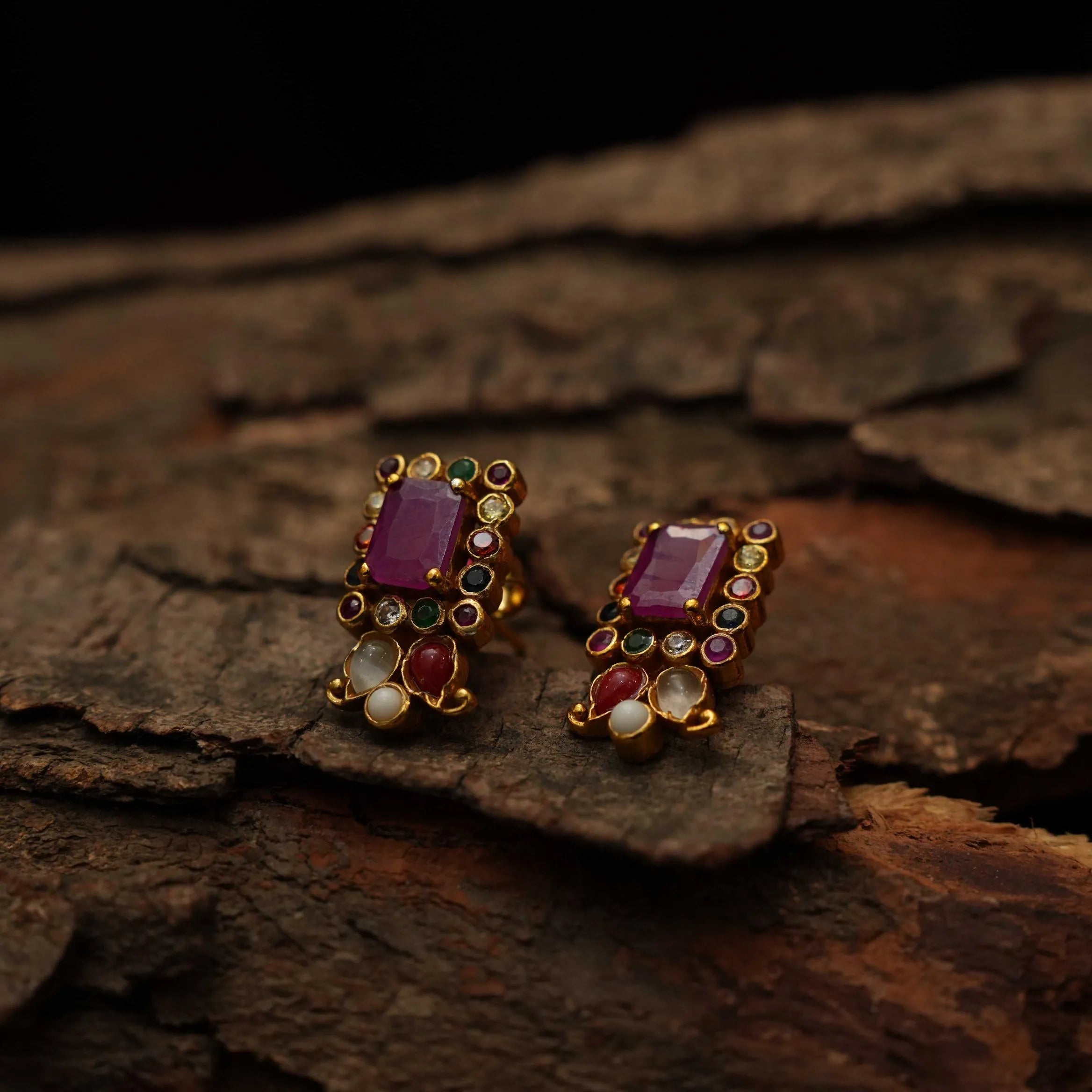 Mythiri Silver Ear Stud - Rimli Boutique