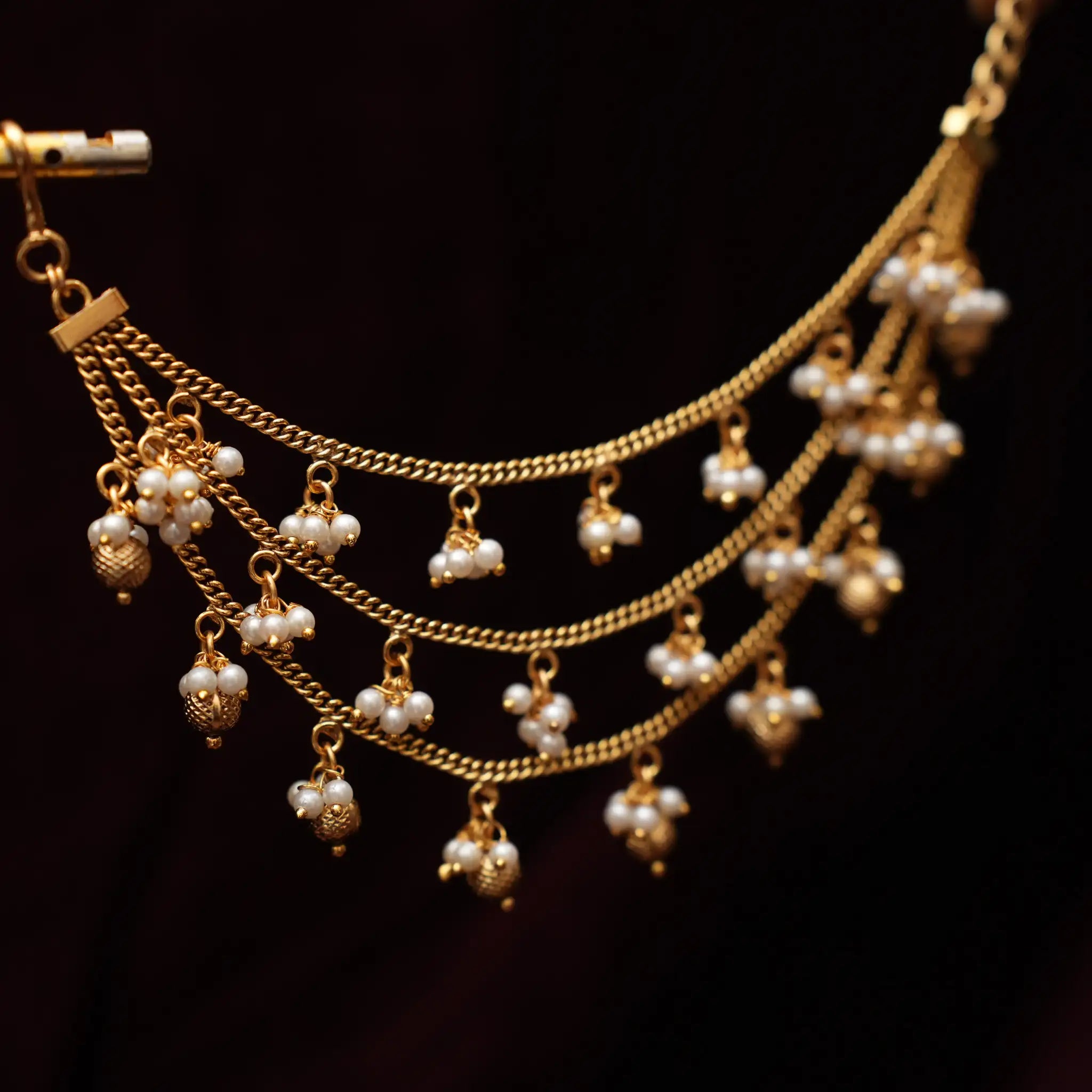 Nalin Polki Ear Chain