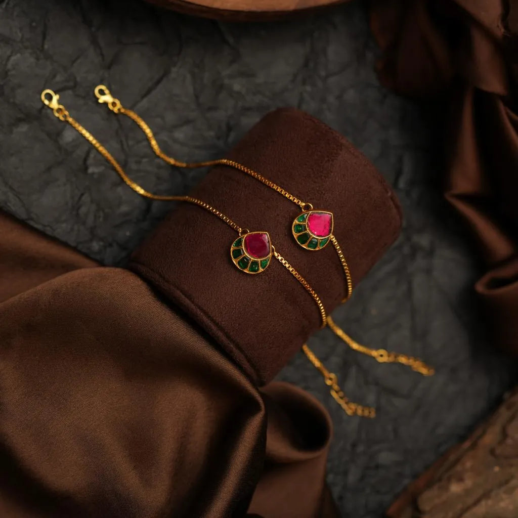 Nartana Silver Anklets