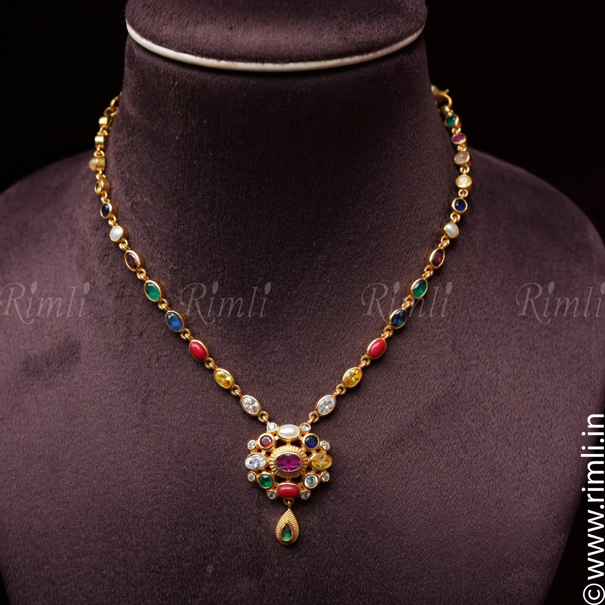 Navarathna Necklace Set - Rimli Boutique