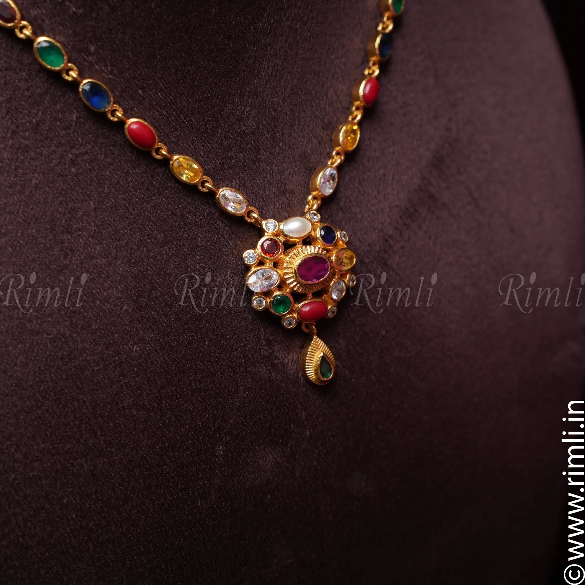 Navarathna Necklace Set - Rimli Boutique