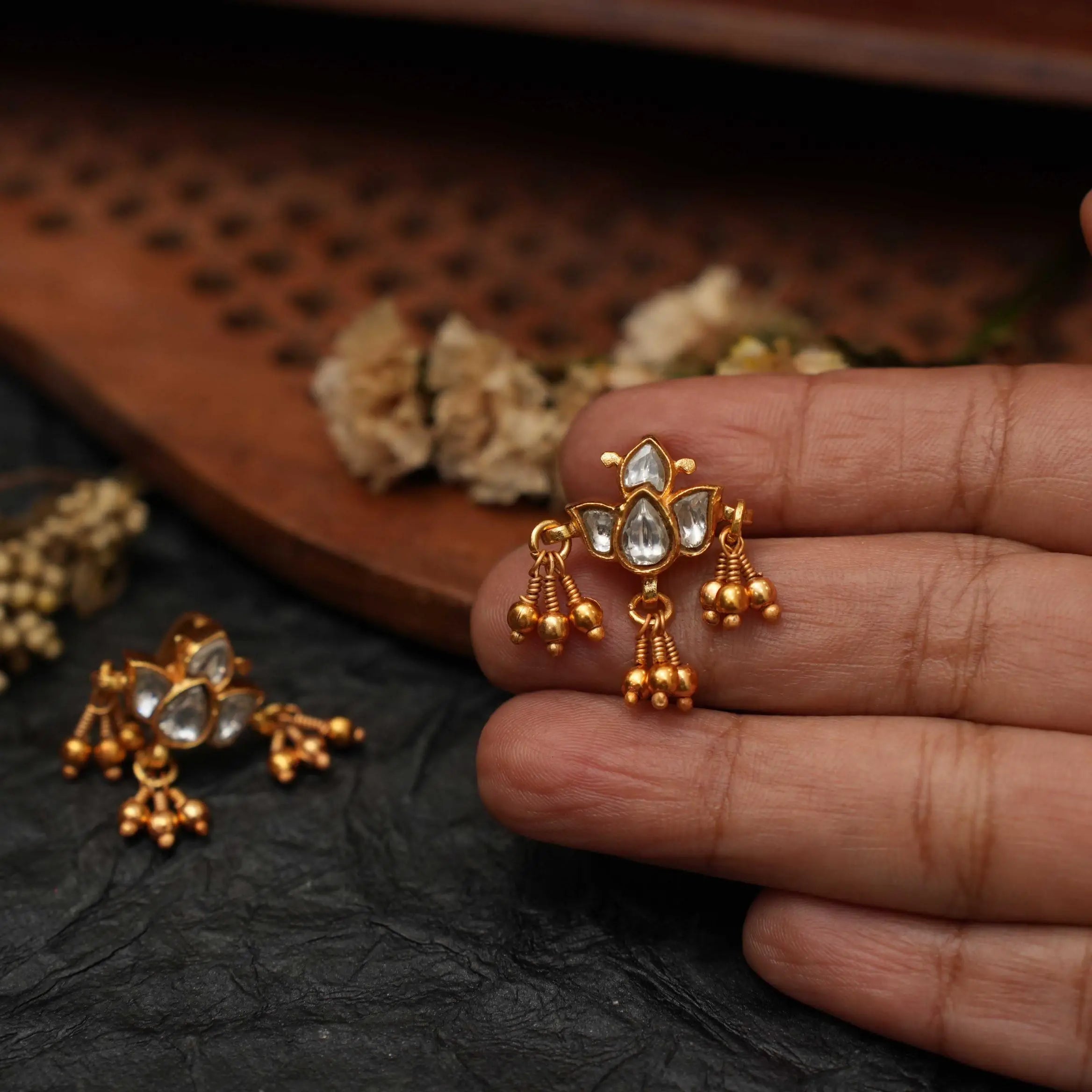 Nayana Silver Bugadi Ear Cuff - Rani