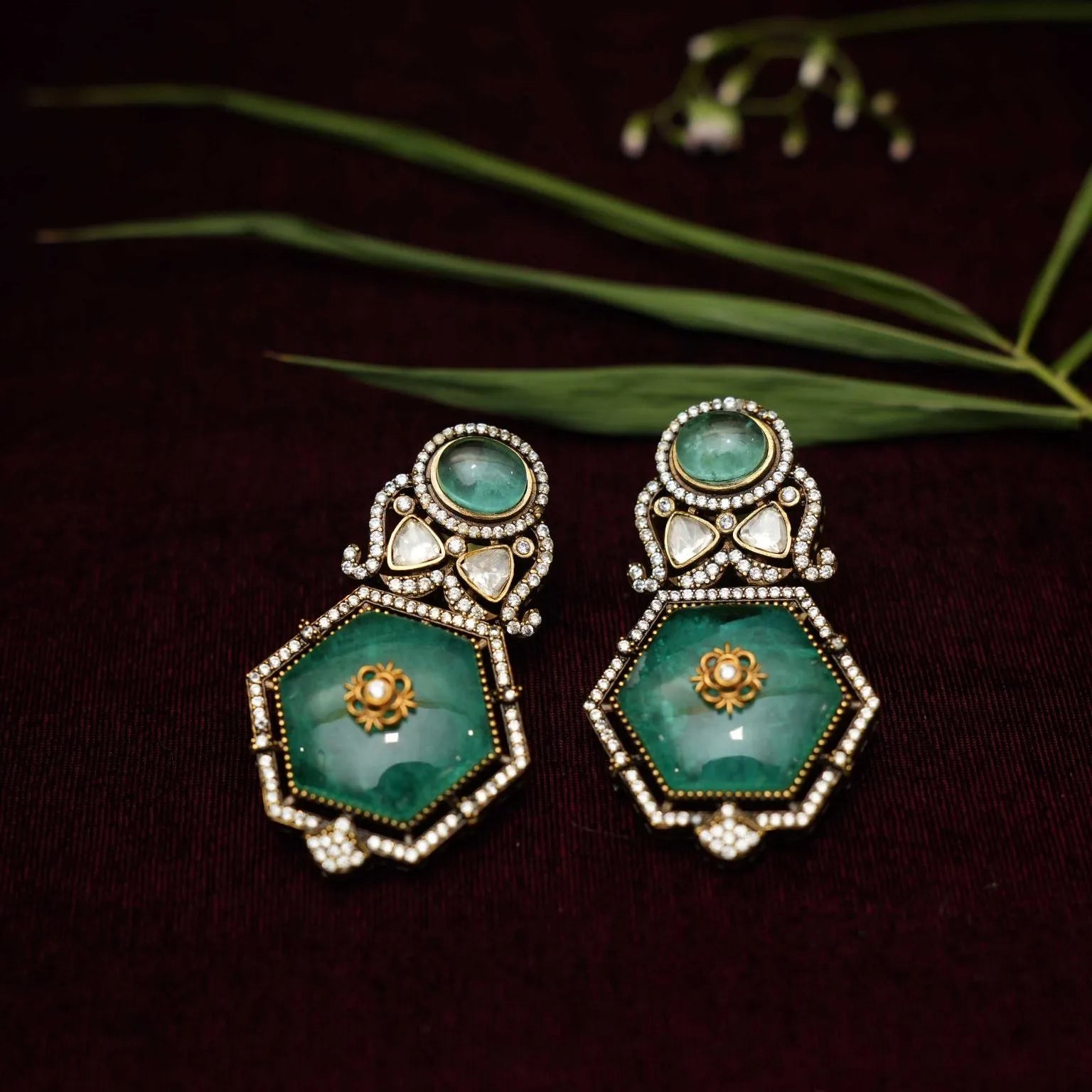 Nayra Polki Designer Earrings - Rimli Boutique