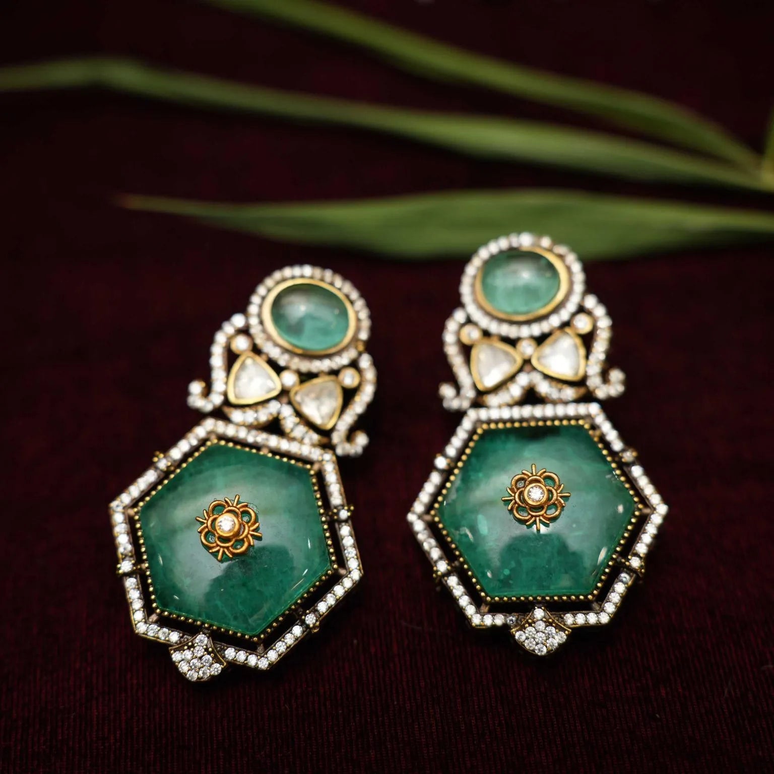 Nayra Polki Designer Earrings - Rimli Boutique