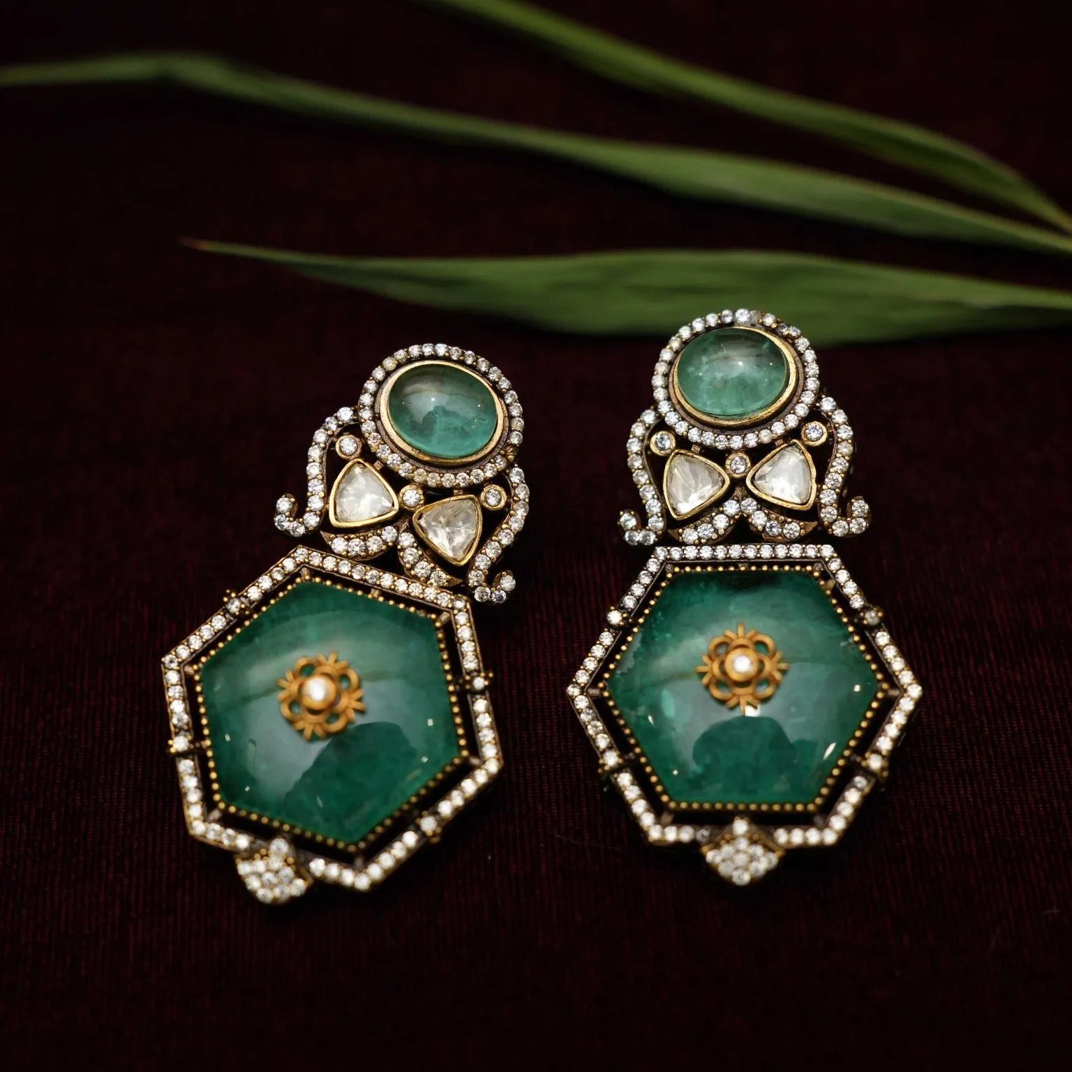 Nayra Polki Designer Earrings - Rimli Boutique
