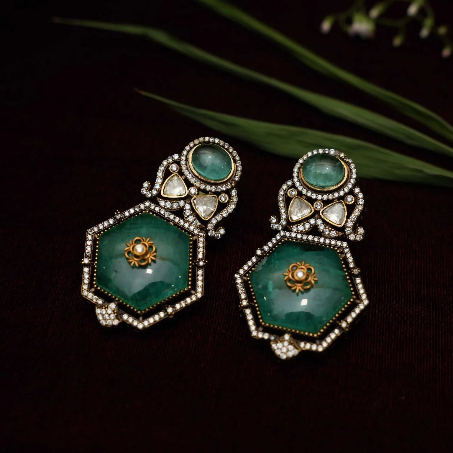 Nayra Polki Designer Earrings - Rimli Boutique