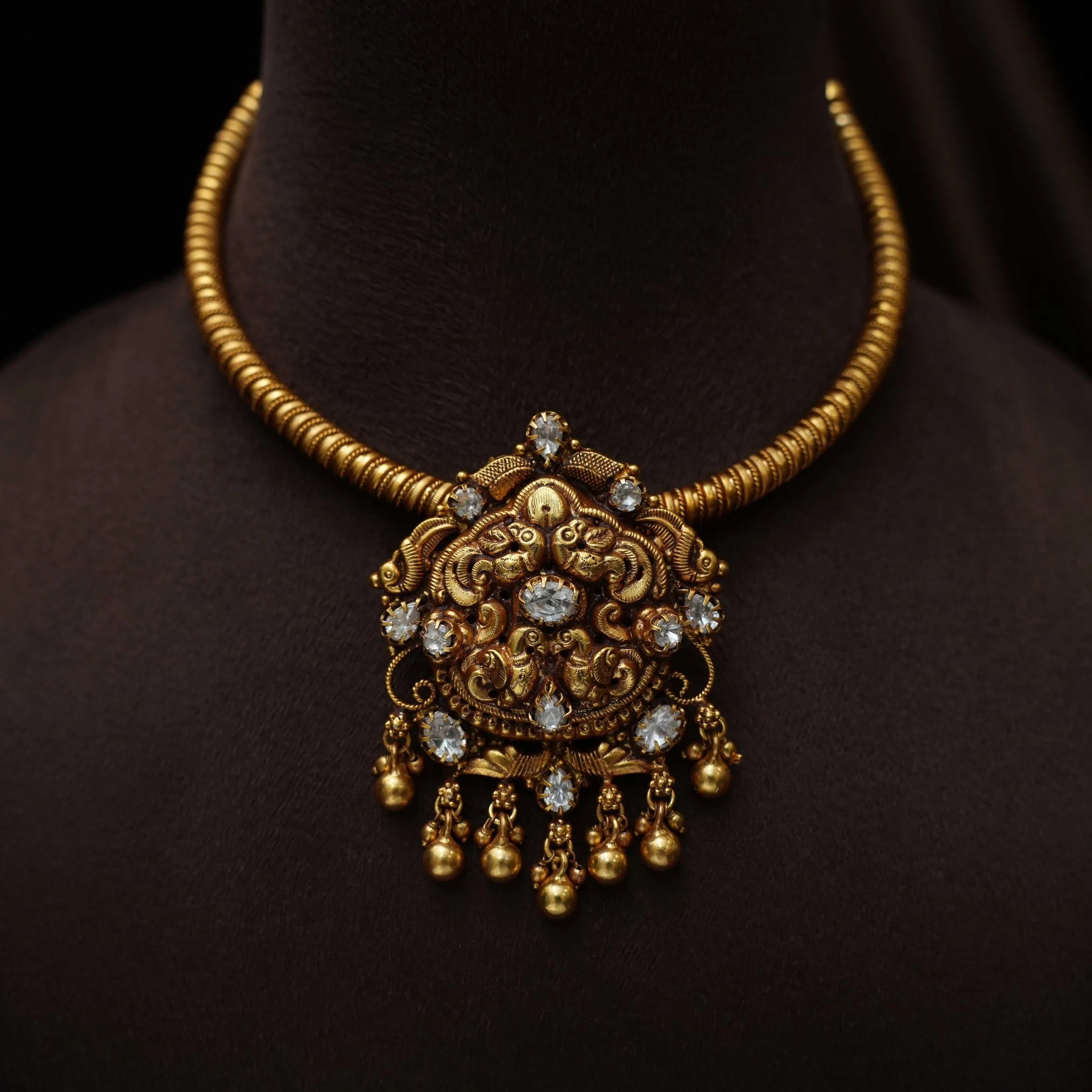 Nethra Silver Hasli Necklace - Zoya