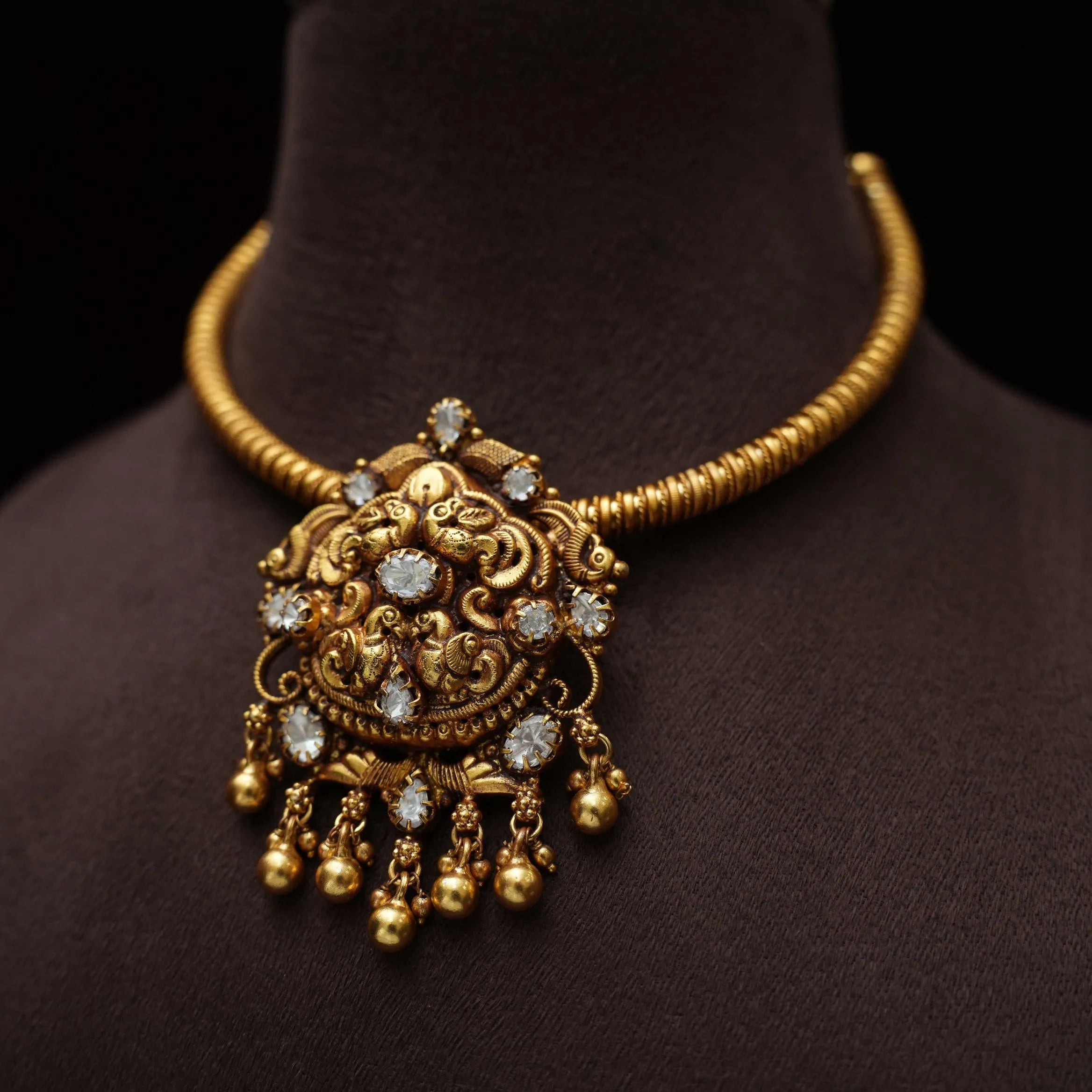 Nethra Silver Hasli Necklace - Zoya