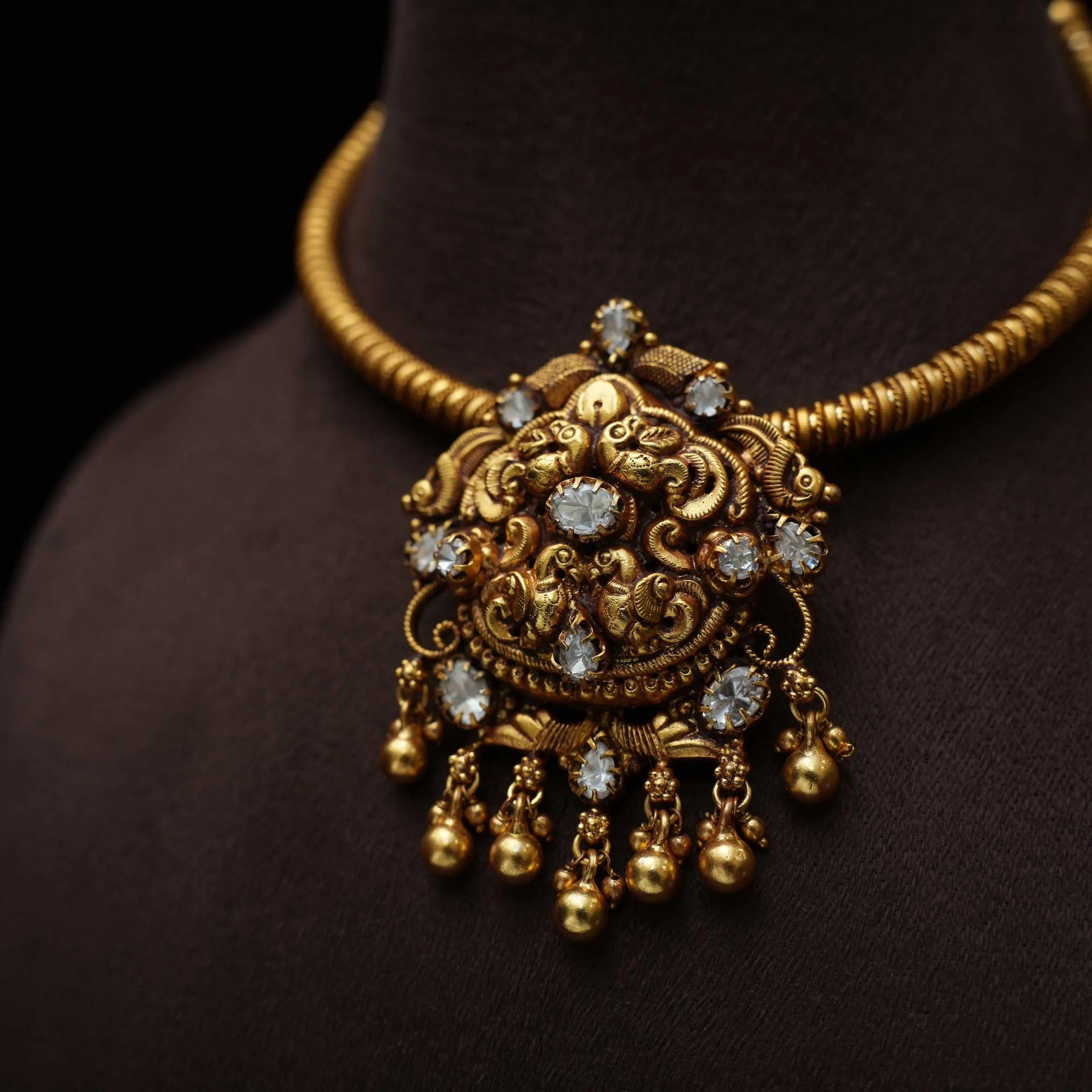 Nethra Silver Hasli Necklace - Zoya