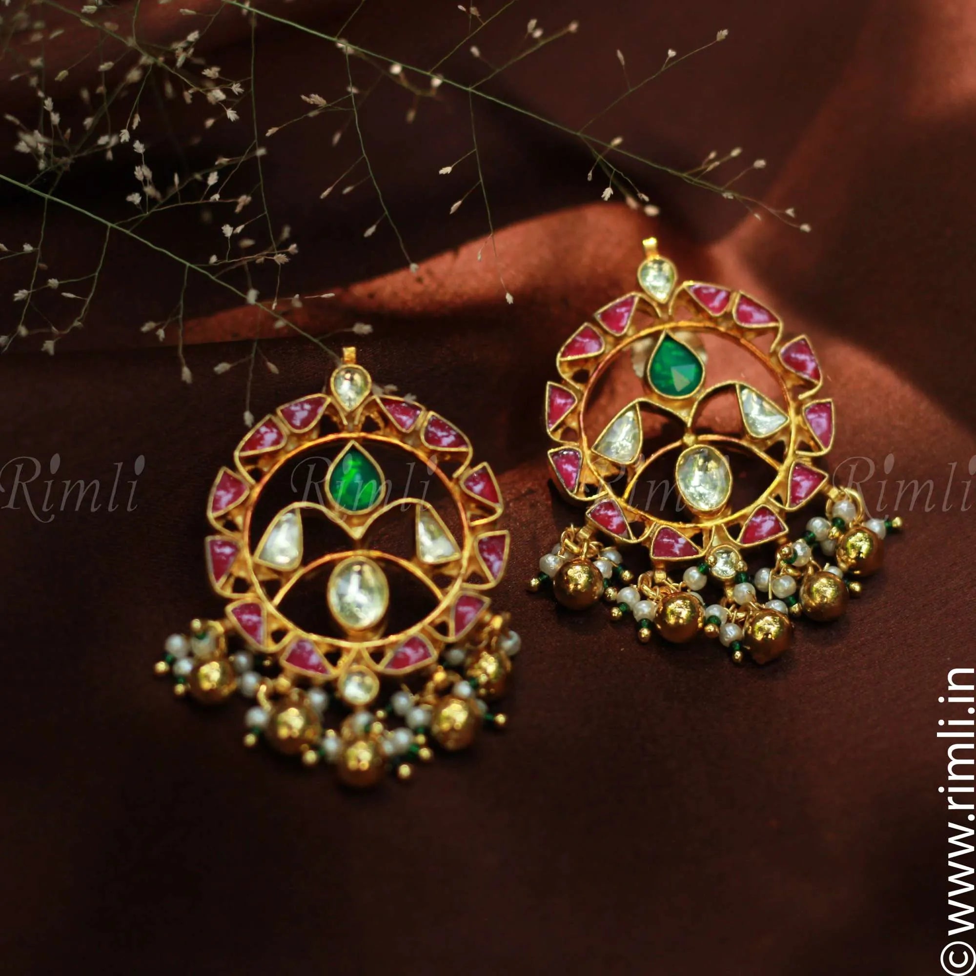 Classic Polki Earrings - Rimli Boutique