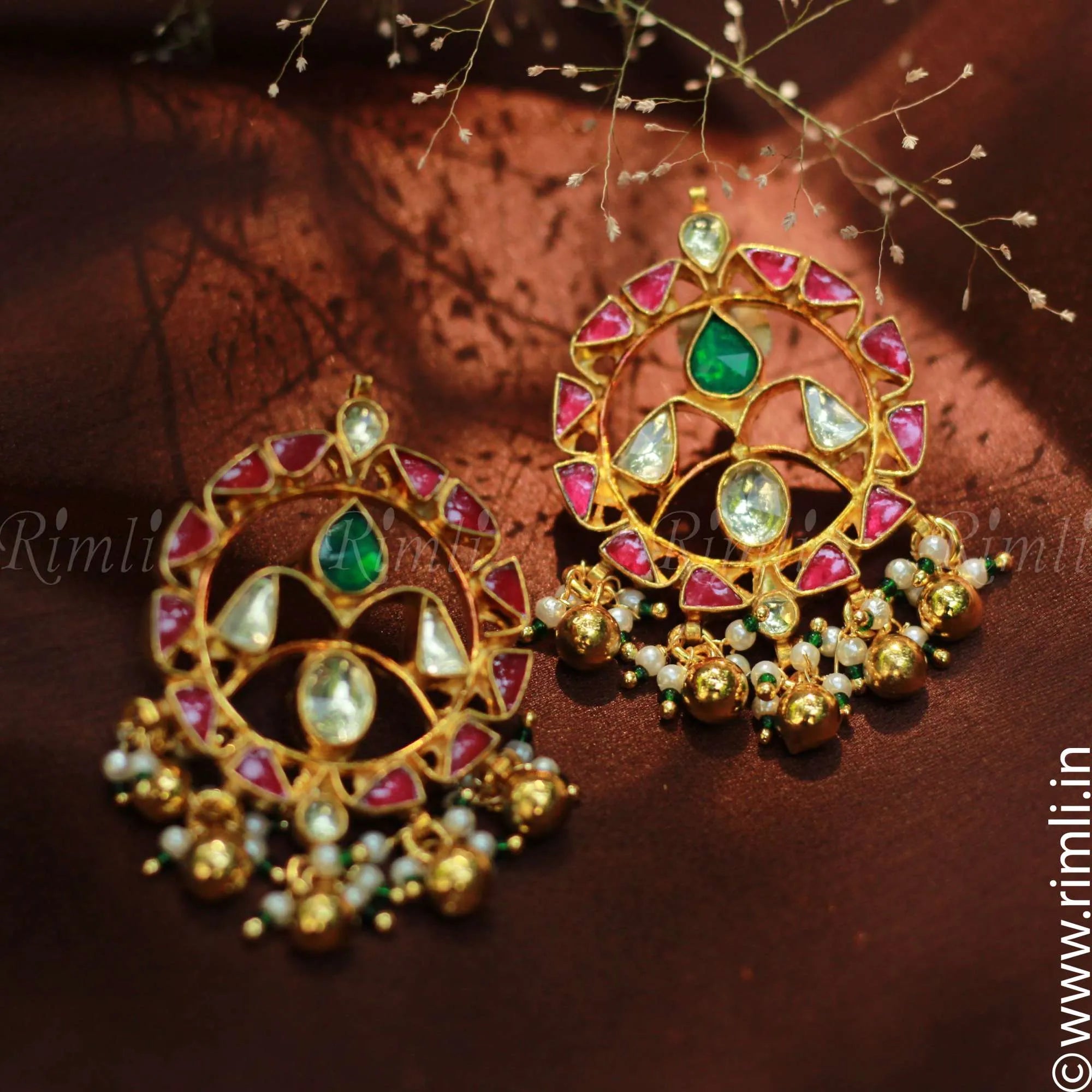 Classic Polki Earrings - Rimli Boutique
