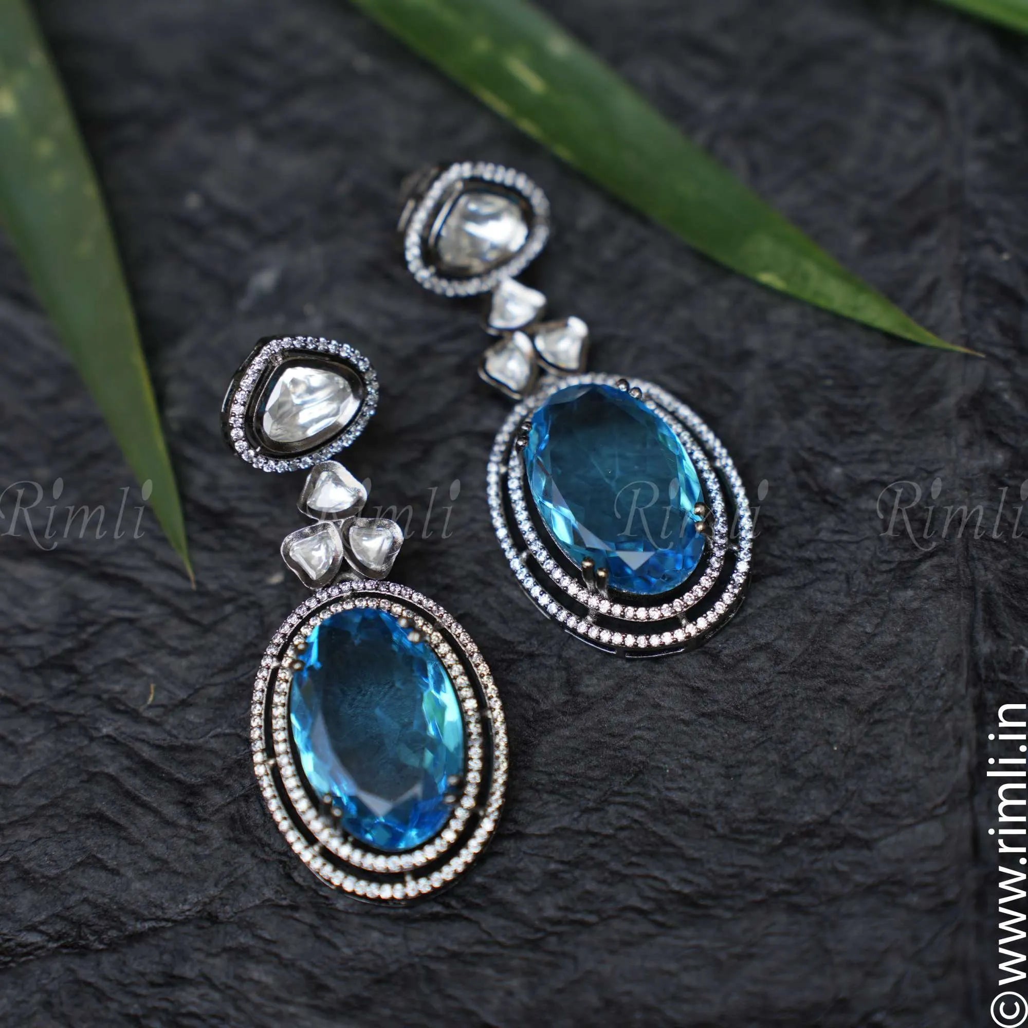 Talika Earrings - Blue - Rimli Boutique