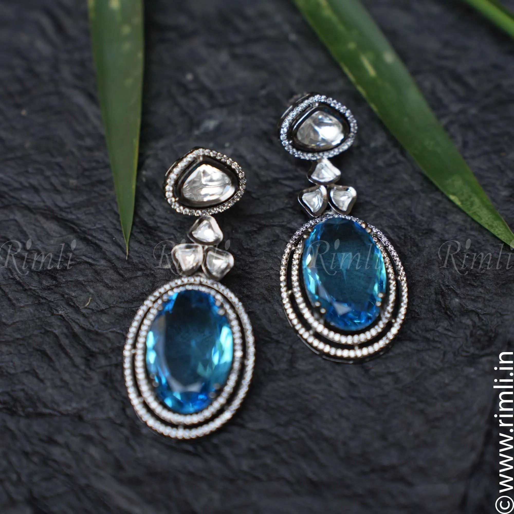 Talika Earrings - Blue - Rimli Boutique