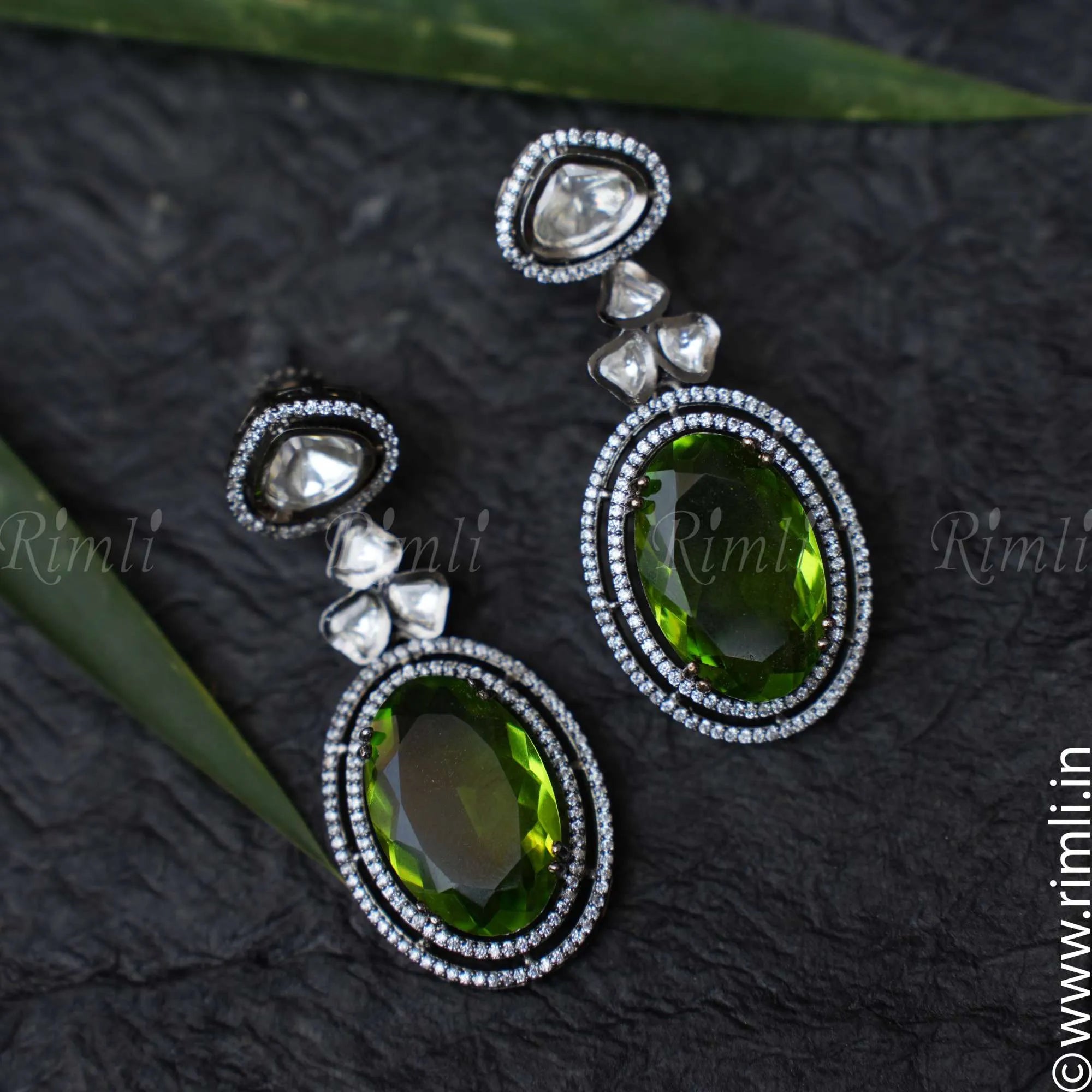 Talika Earrings - Green - Rimli Boutique