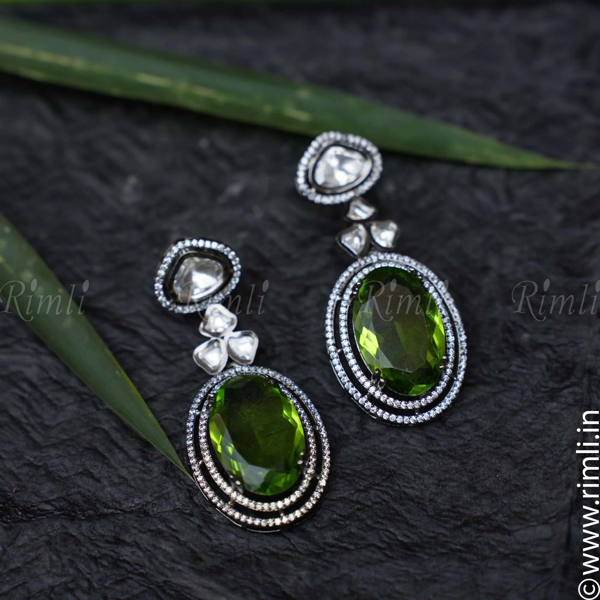 Talika Earrings - Green - Rimli Boutique