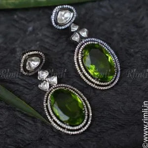 Talika Earrings - Green - Rimli Boutique