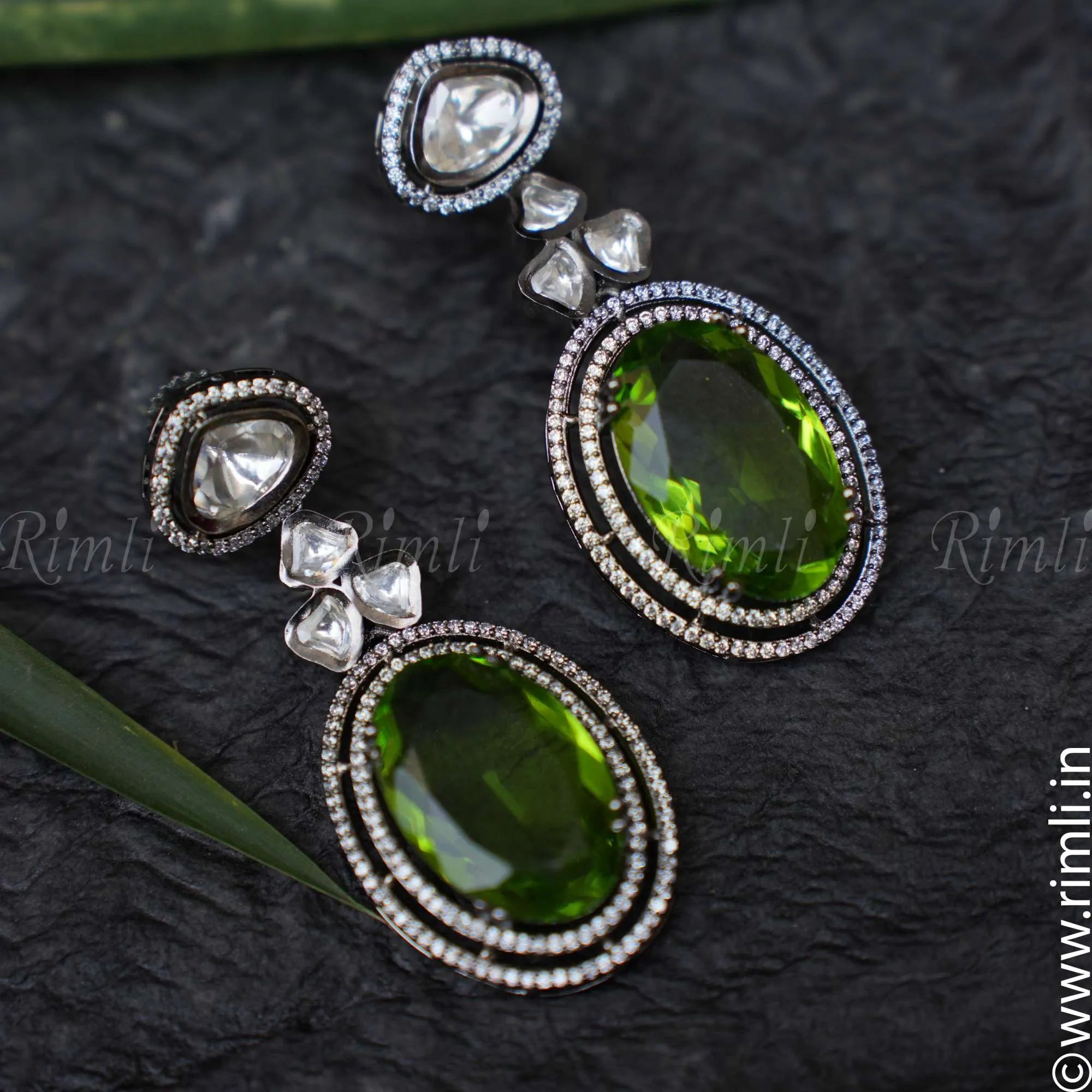 Talika Earrings - Green - Rimli Boutique