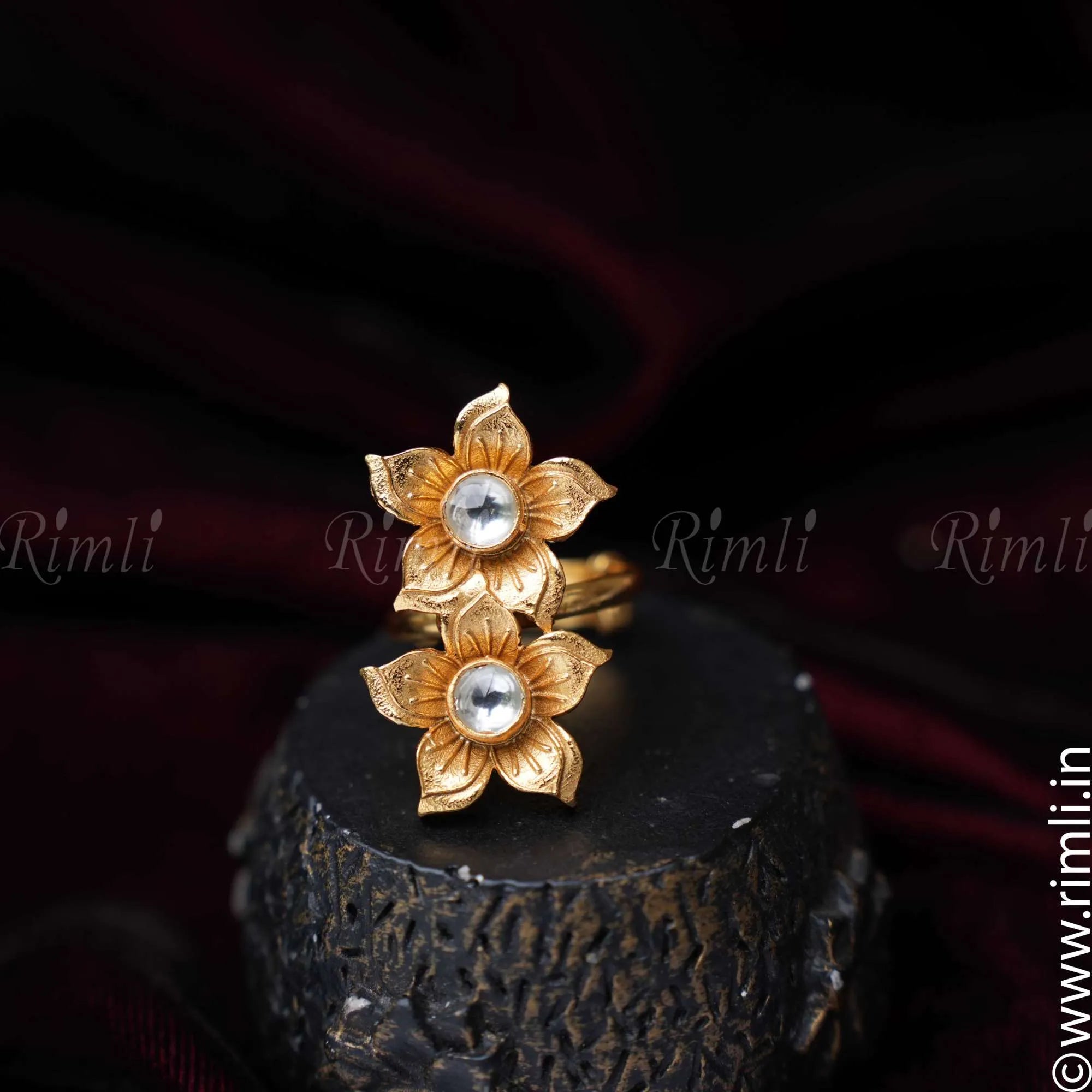 Ethnic Floral Ring - Rimli Boutique