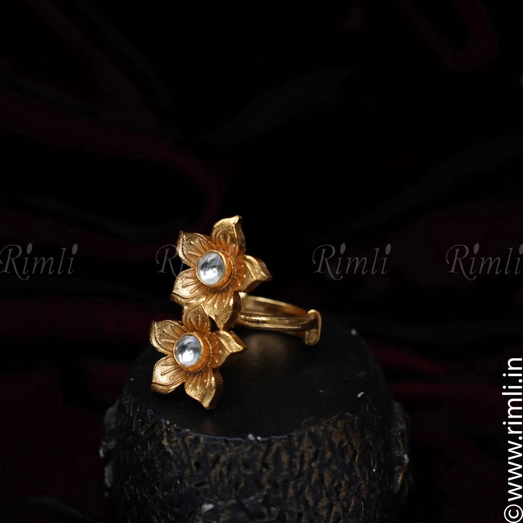 Ethnic Floral Ring - Rimli Boutique