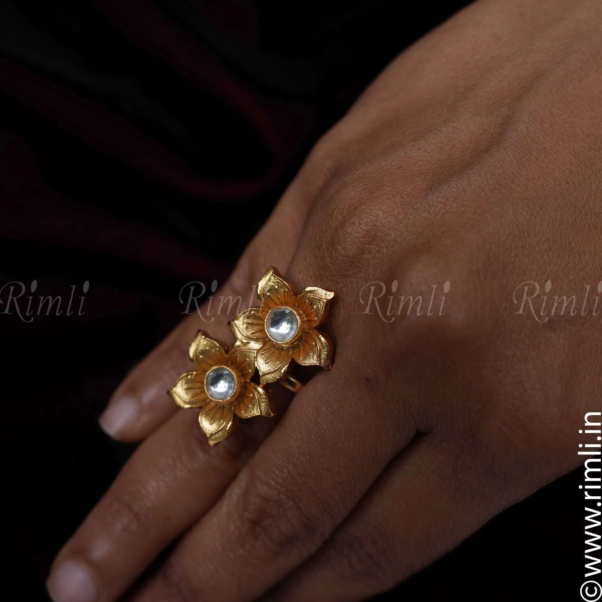 Ethnic Floral Ring - Rimli Boutique