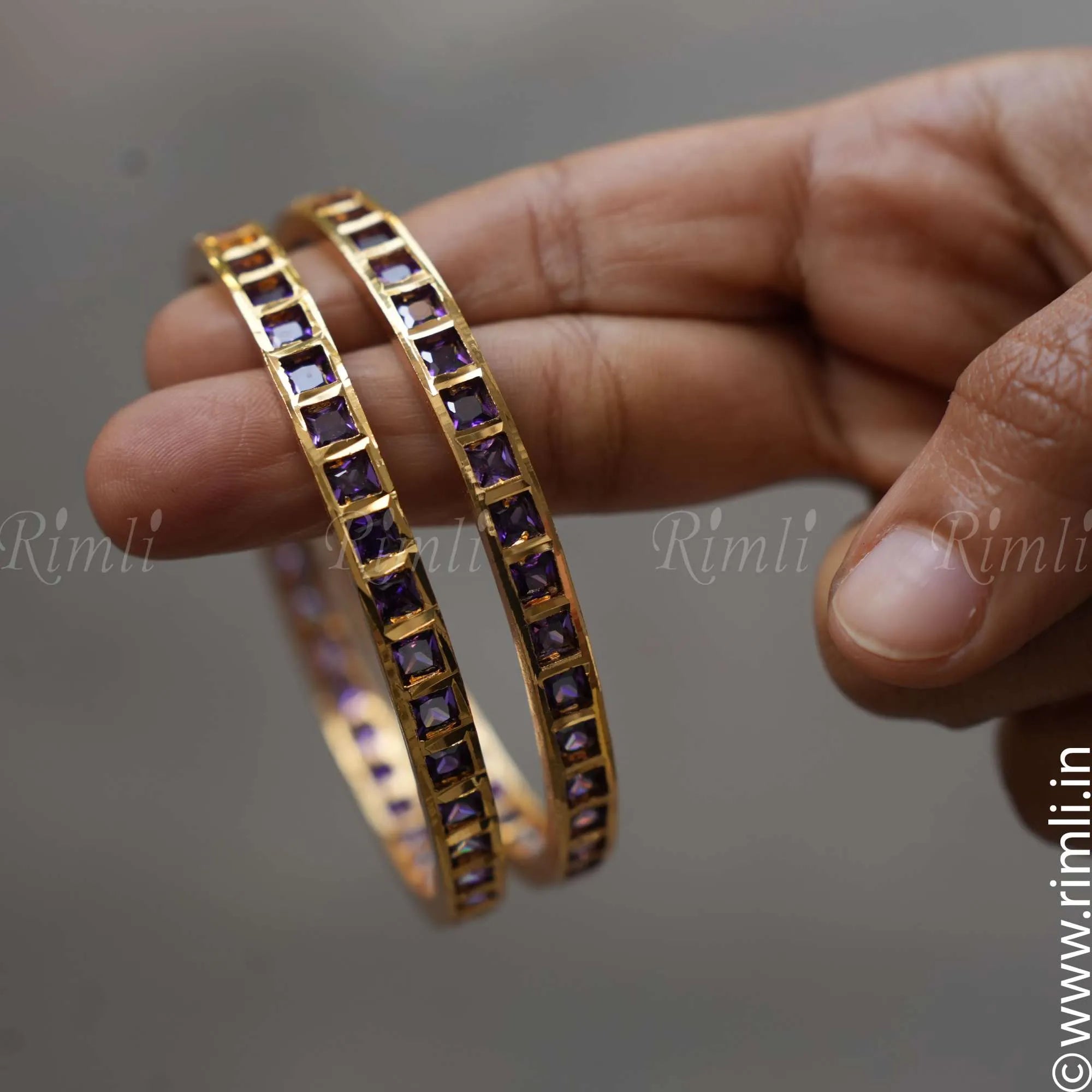Ragaa Stone Bangles - Lilac - Rimli Boutique