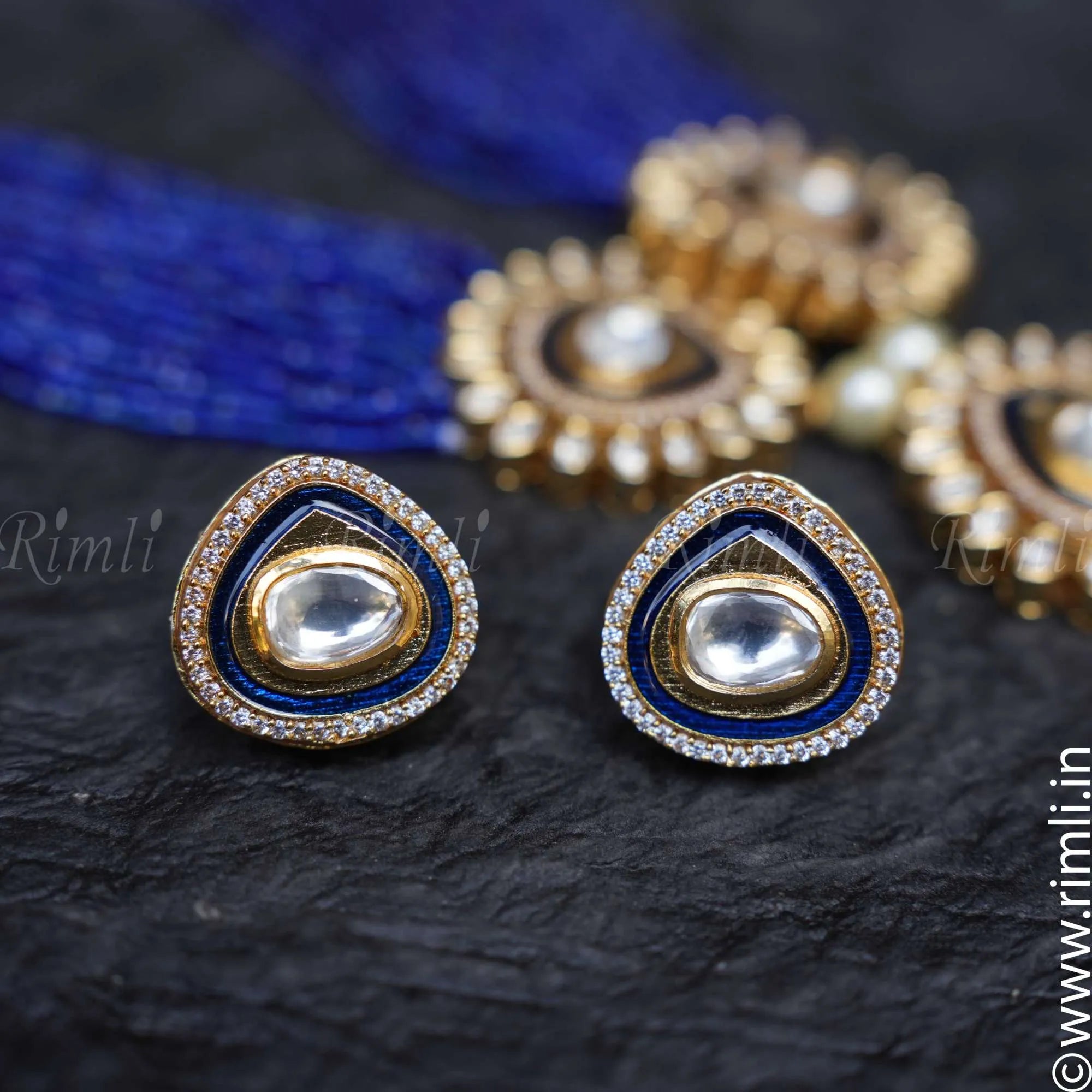 Ragini Beaded Necklace - Blue - Rimli Boutique