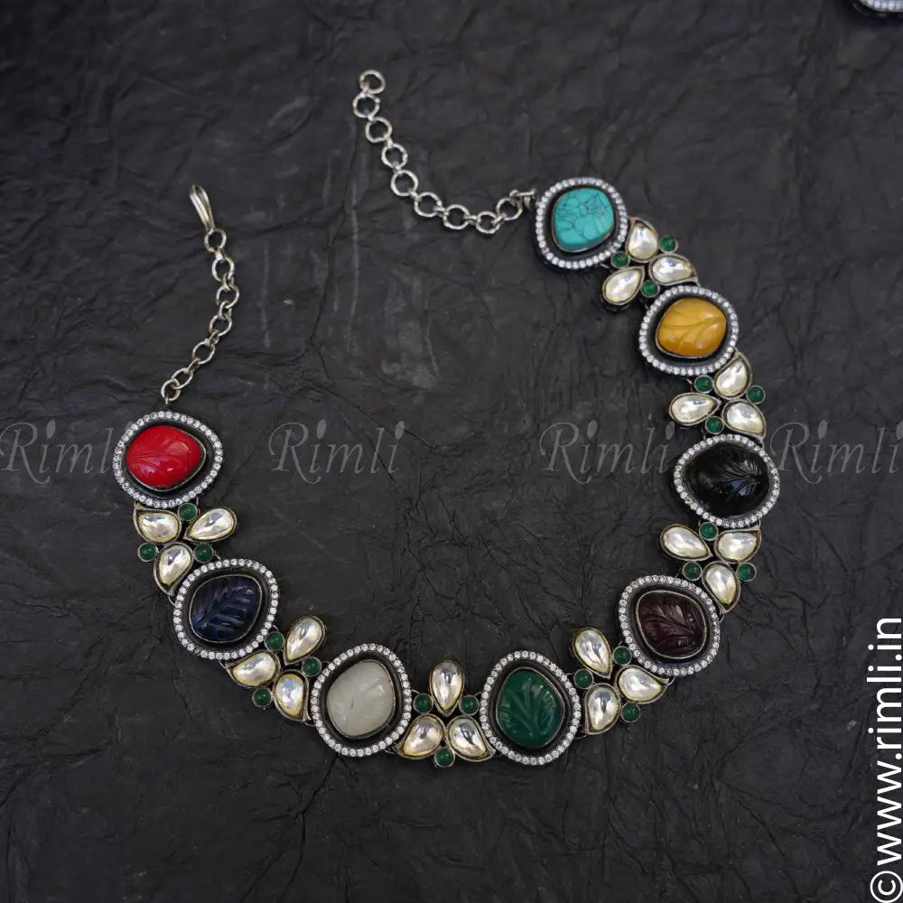 Vedika Victorian Kundan Necklace - Rimli Boutique