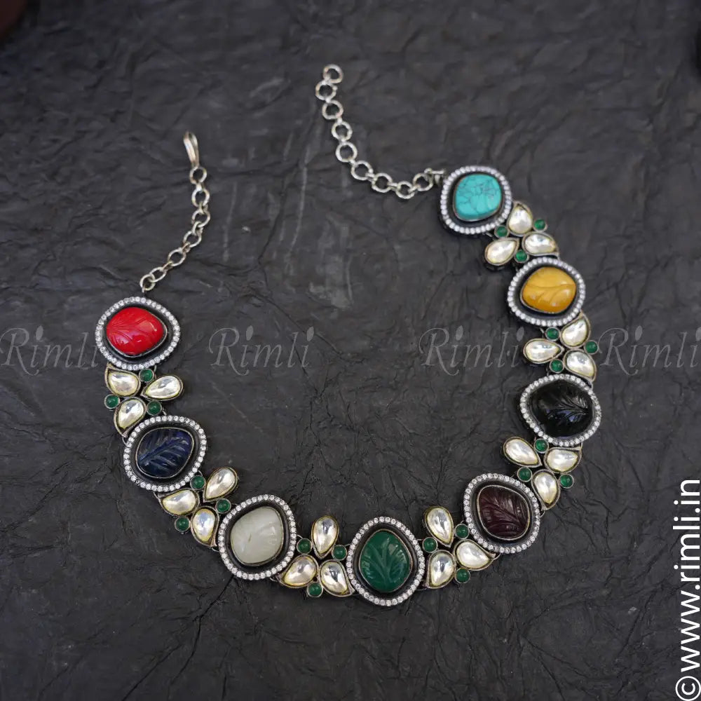 Vedika Victorian Kundan Necklace - Rimli Boutique