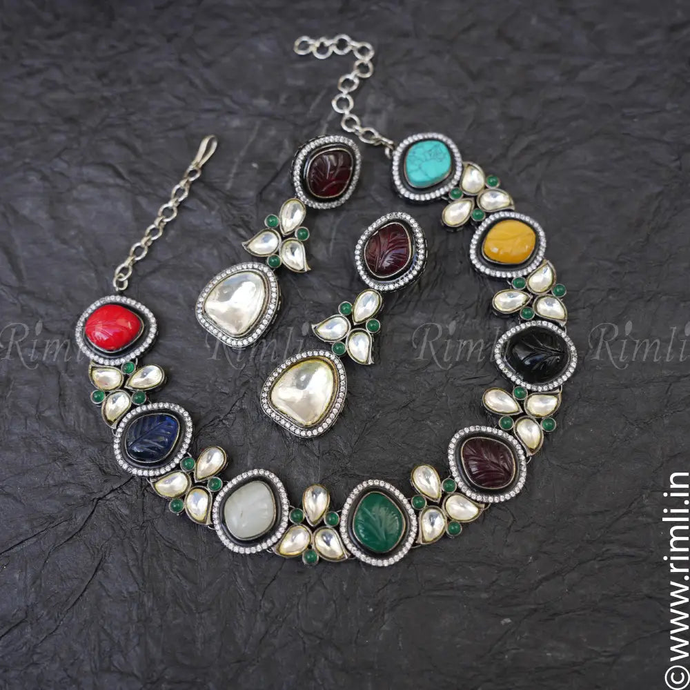 Vedika Victorian Kundan Necklace - Rimli Boutique