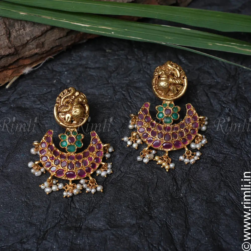 Darshana Silver Ear Stud - Rimli Boutique