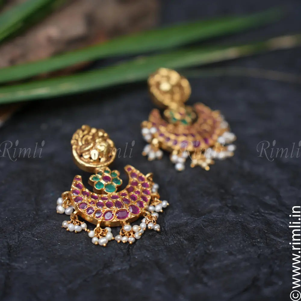 Darshana Silver Ear Stud - Rimli Boutique