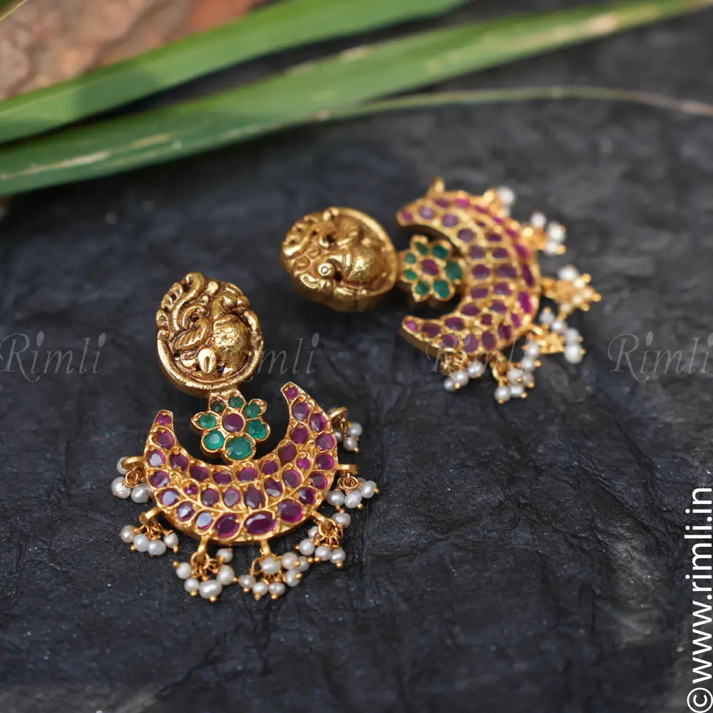 Darshana Silver Ear Stud - Rimli Boutique