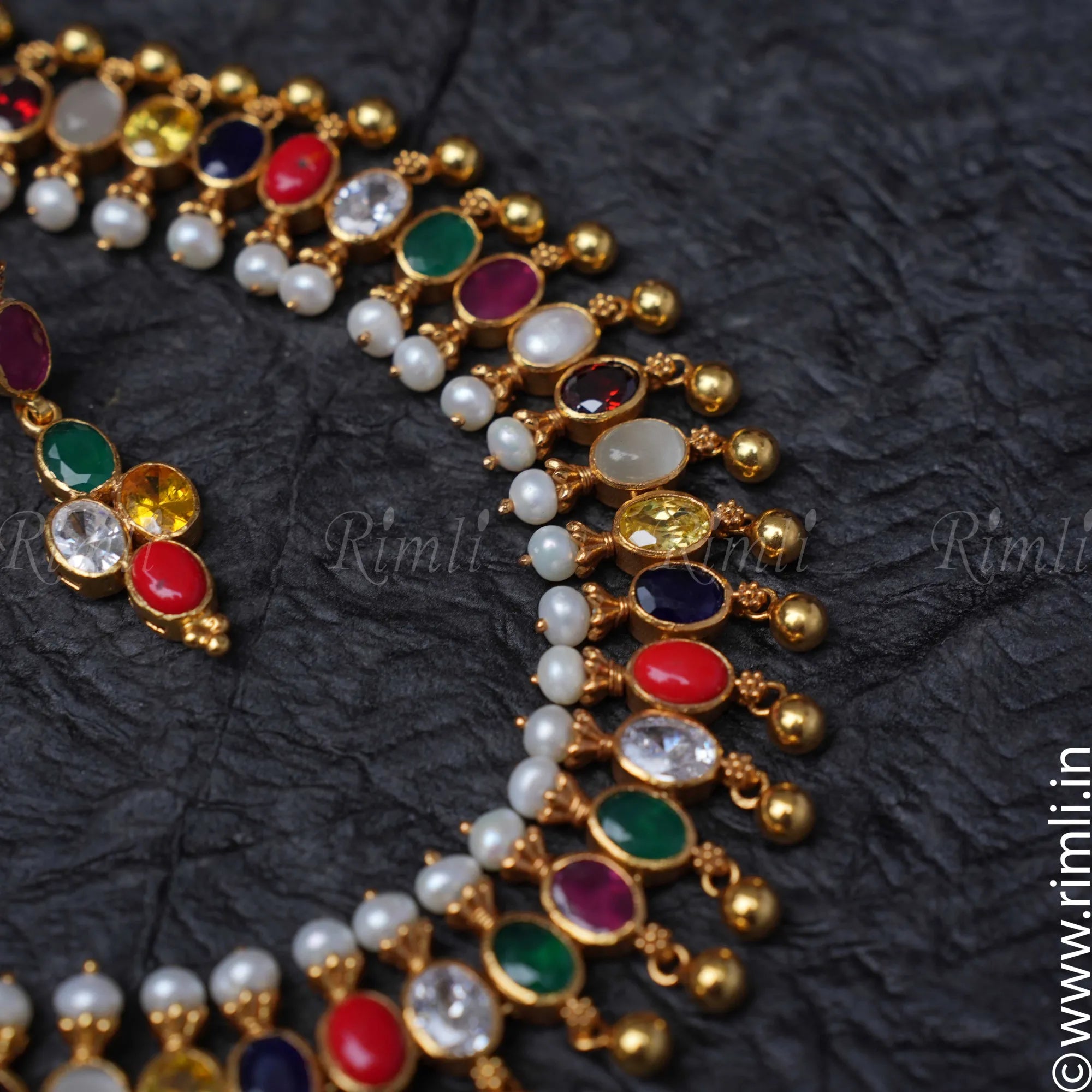 Silver Navrathna Set - Rimli Boutique