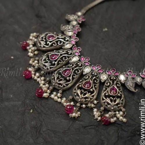 Ethnic Silver Necklace