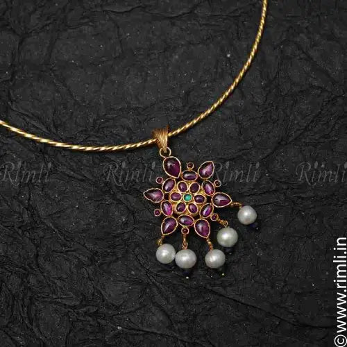 Chaitra Silver Reversible Necklace