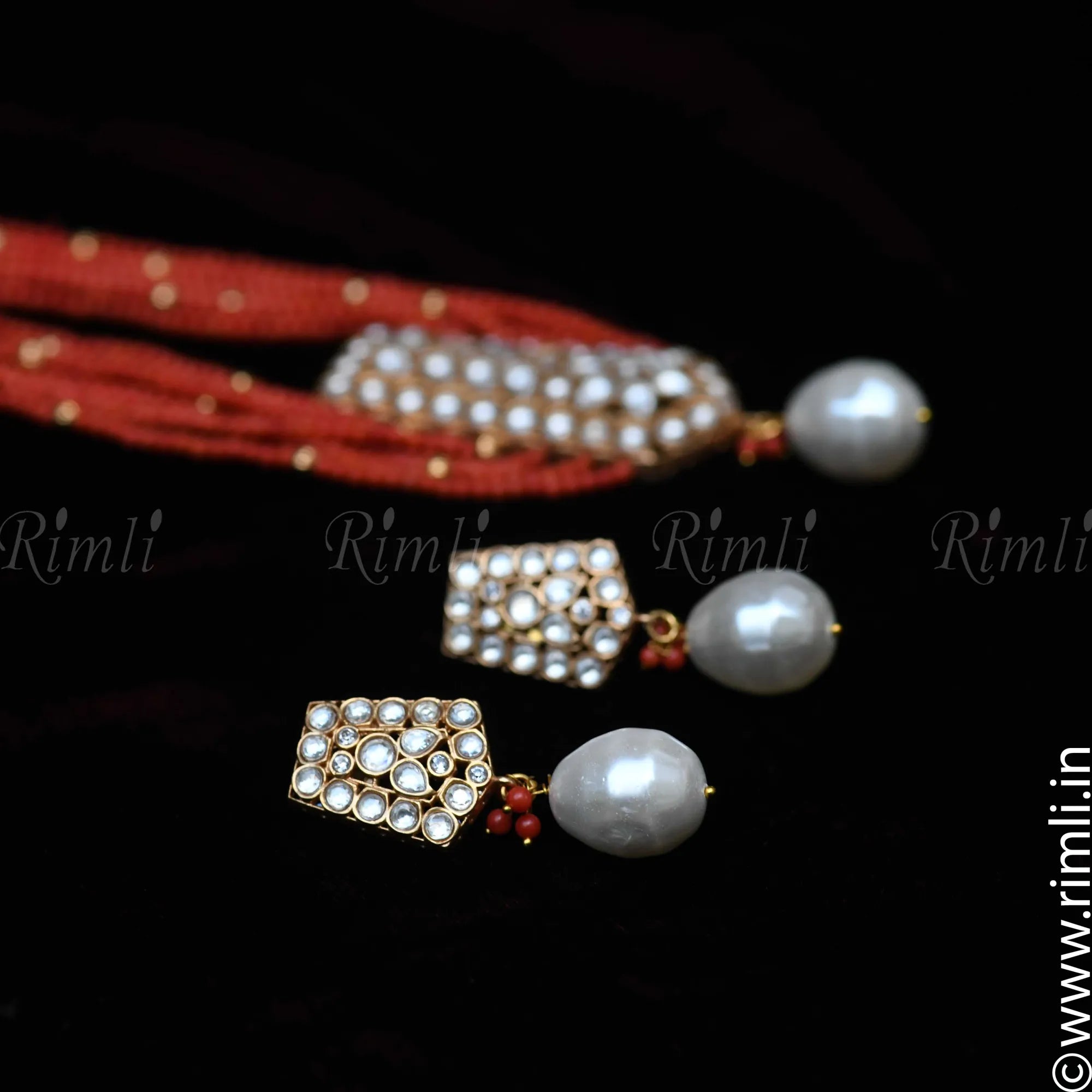 Taisha Beaded Necklace - Coral - Rimli Boutique