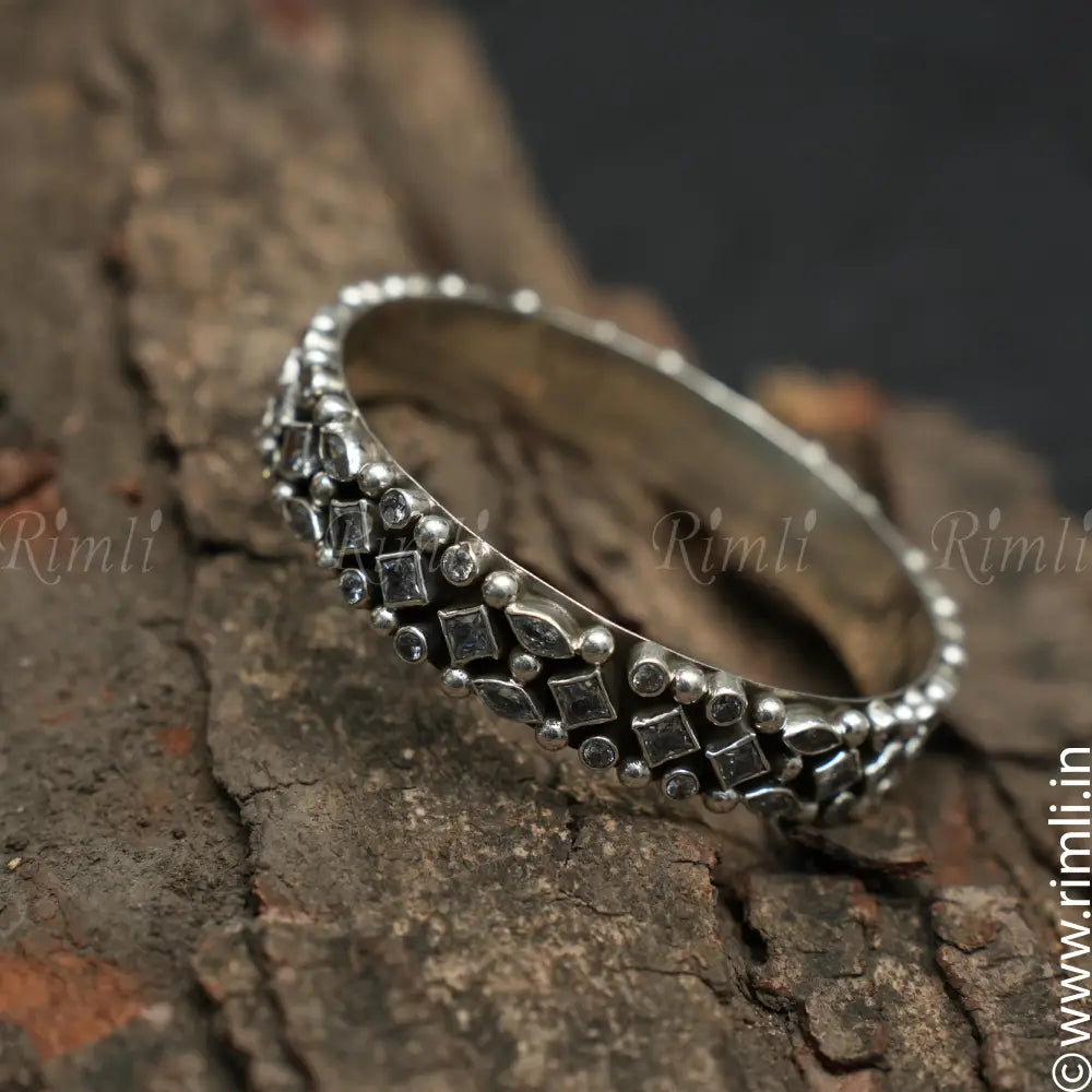Designer Silver Bangle - Rimli Boutique