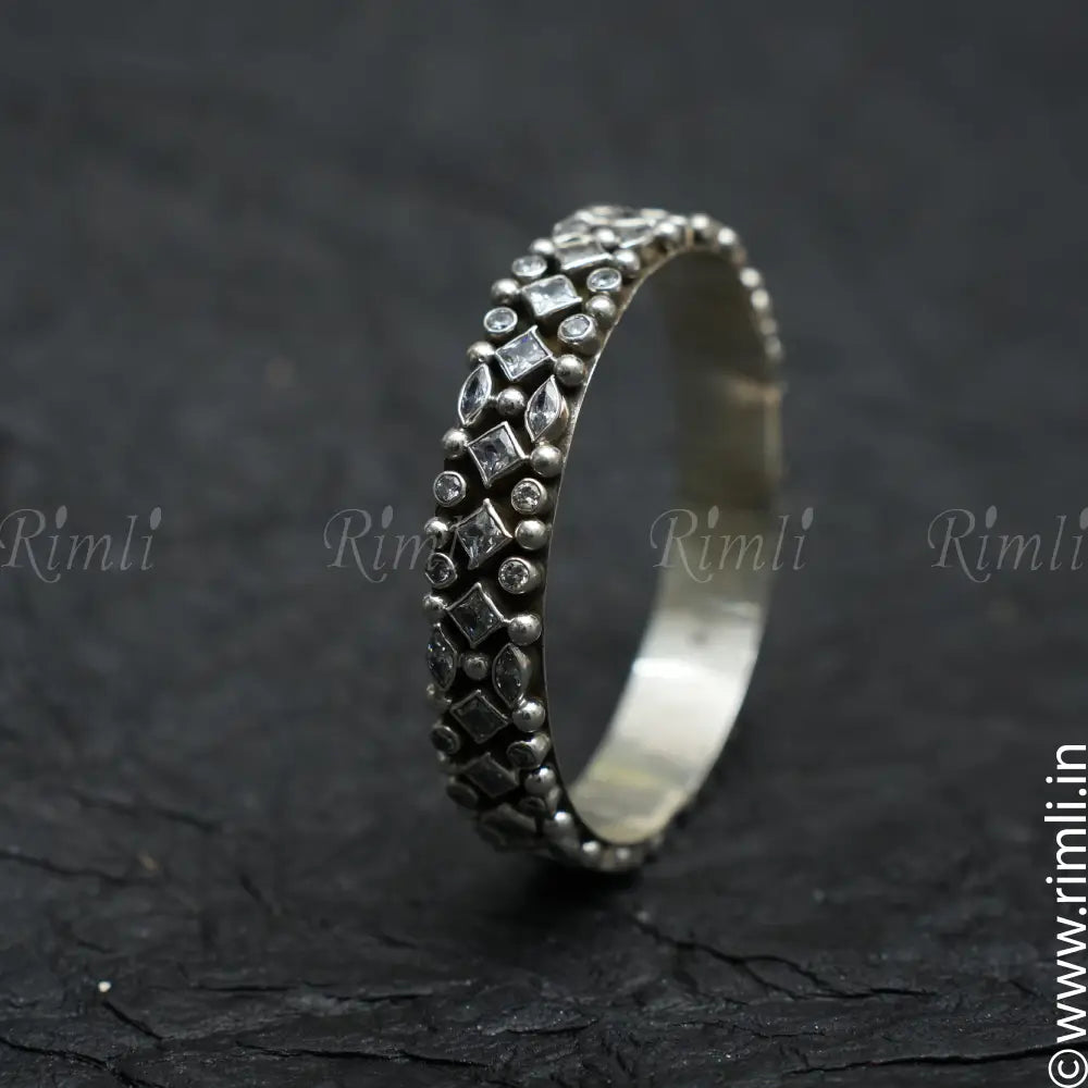 Designer Silver Bangle - Rimli Boutique